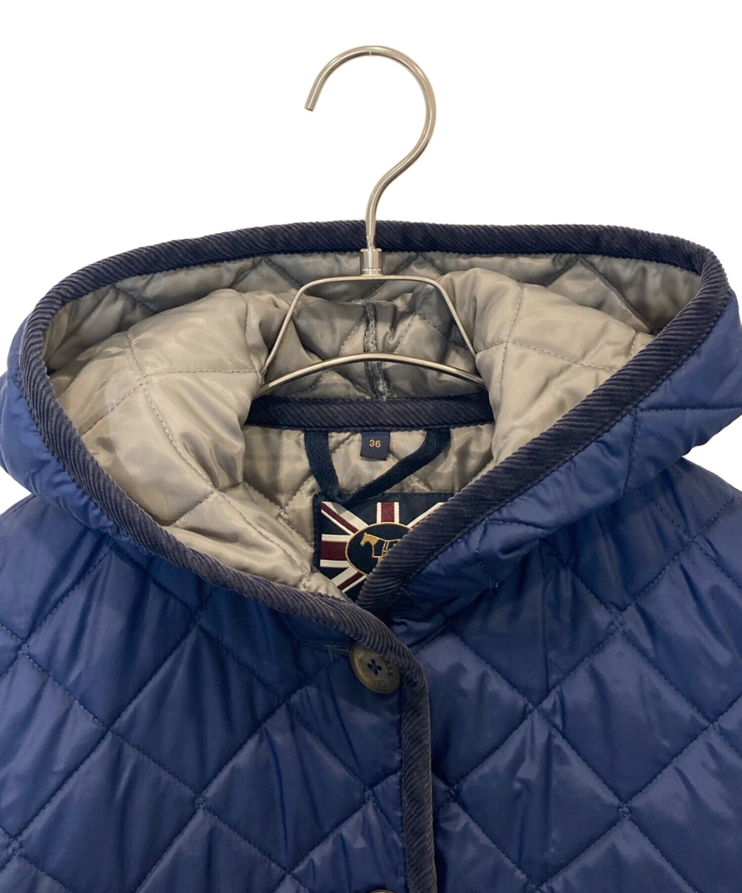 中古・古着通販】LAVENHAM (ラベンハム) キルティングコート ネイビー