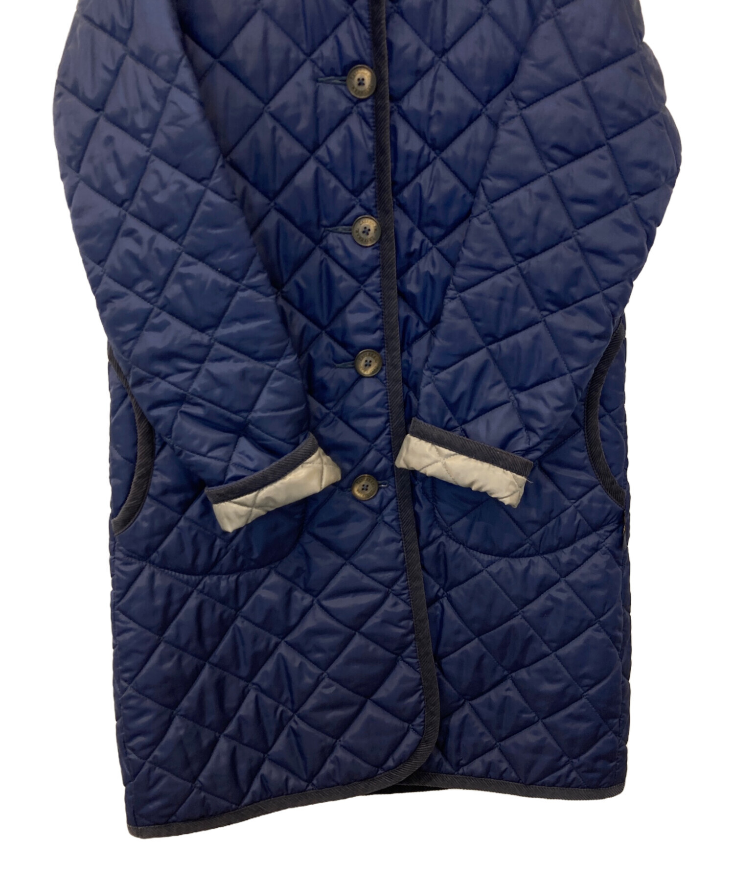 中古・古着通販】LAVENHAM (ラベンハム) キルティングコート ネイビー