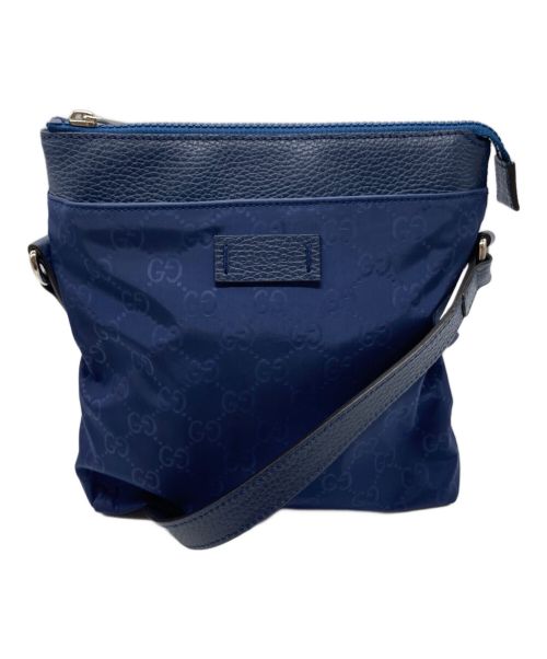 グッチ GUCCI GG柄 ショルダーバッグ バッグ ナイロン レザー レディース ネイビー系 510339 【中古】 中古・古着通販】GUCCI (グッチ) GGロゴナイロンショルダーバッグ