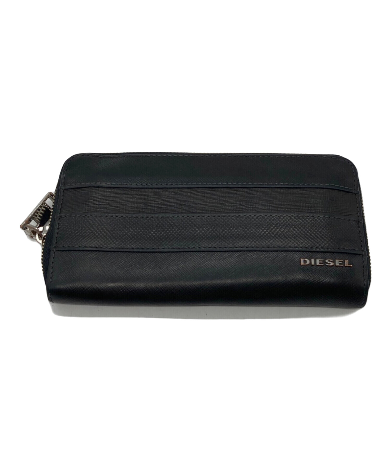 中古・古着通販】DIESEL (ディーゼル) レザー長財布 ブラック 