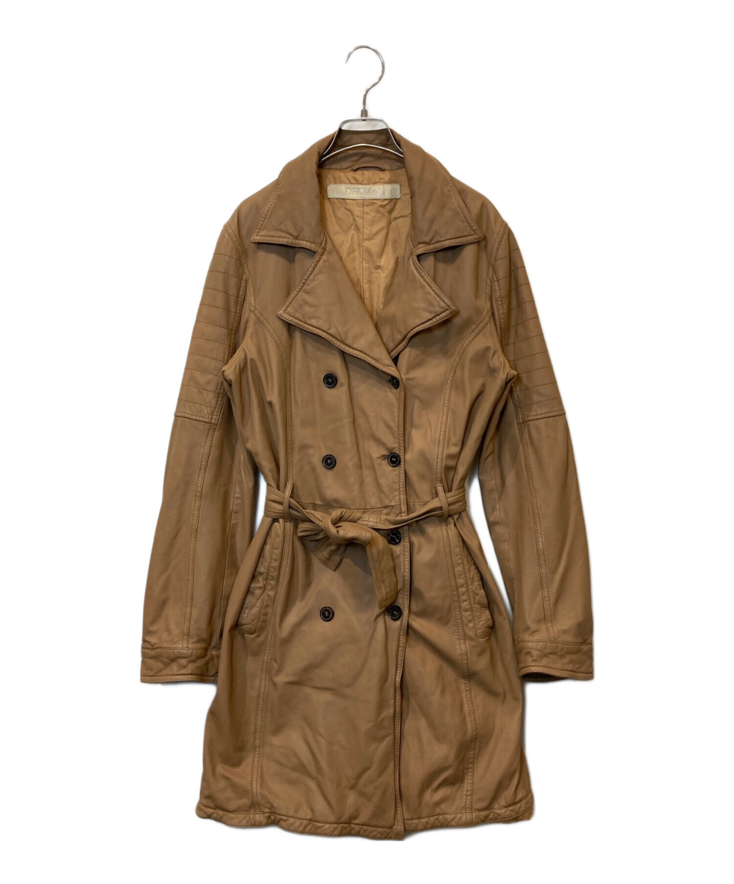 中古・古着通販】DROMe (ドローム) レザーコート 18318 ブラウン