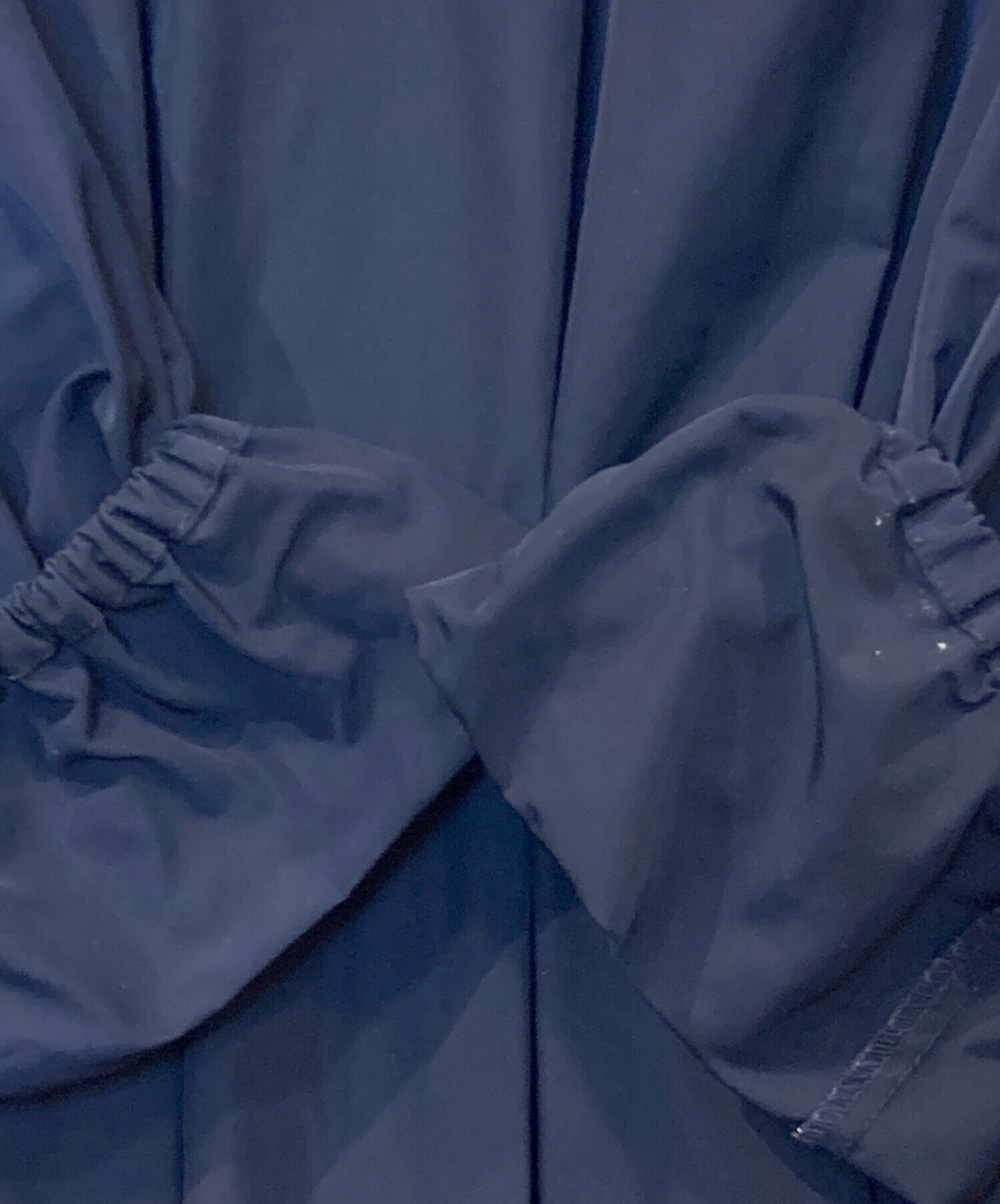 SEVEN TEN 襟付きタフタワンピース セブンテン 襟付きタフタワンピース ネイビー