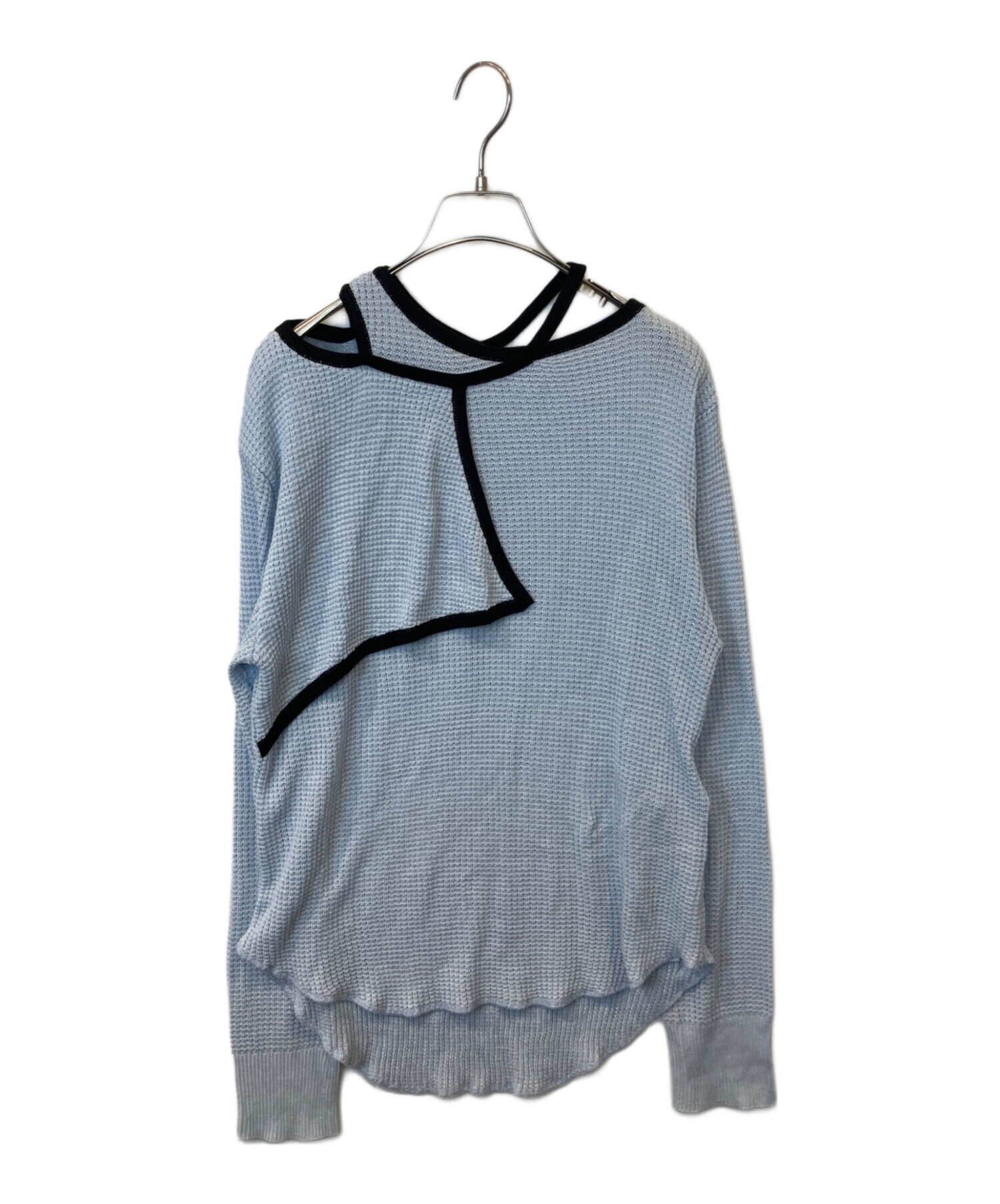 中古・古着通販】RUMCHE (ラム・シェ) Waffle Knit Piping Tops ニット 