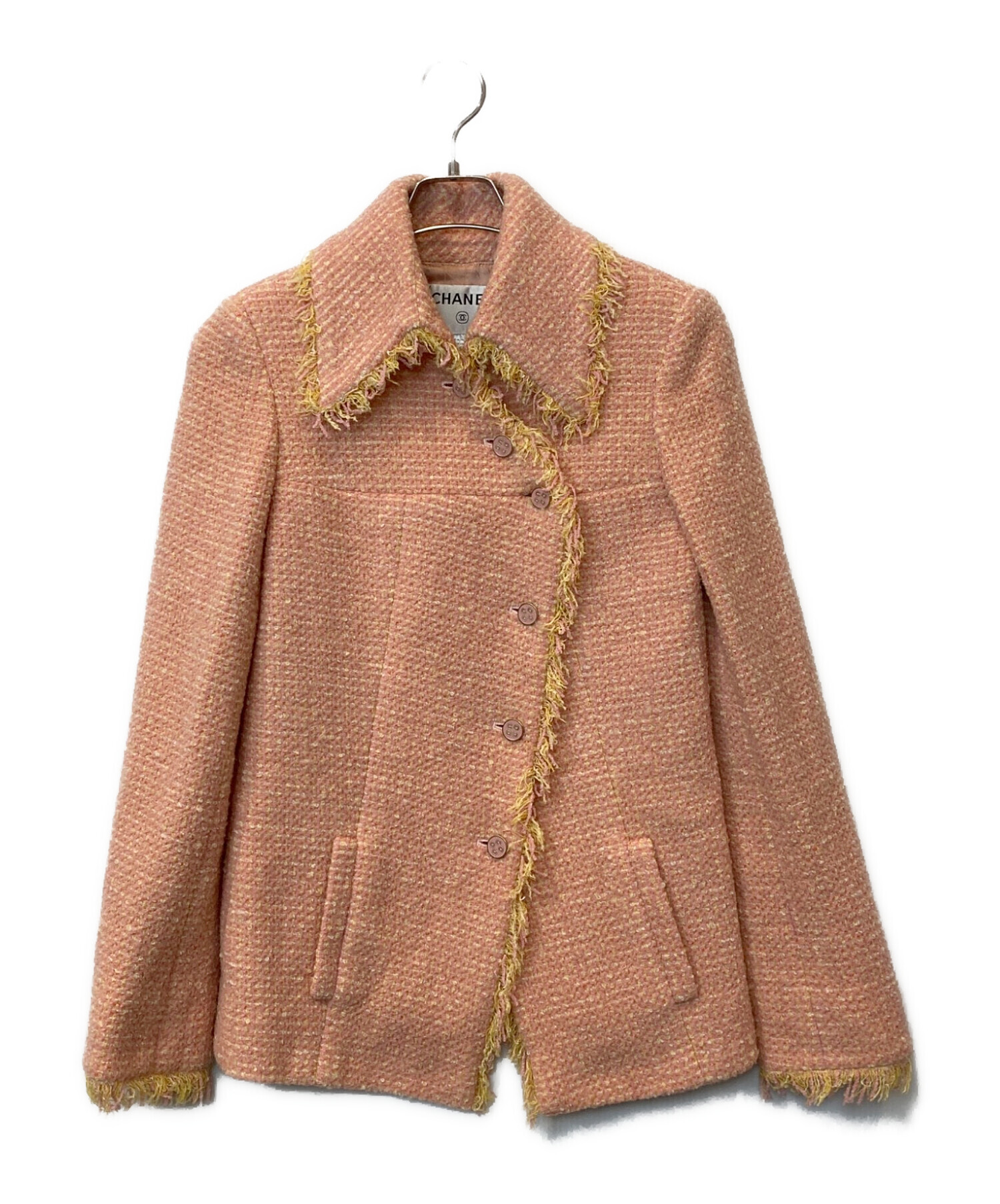 中古・古着通販】CHANEL (シャネル) ツイードジャケット ピンク サイズ