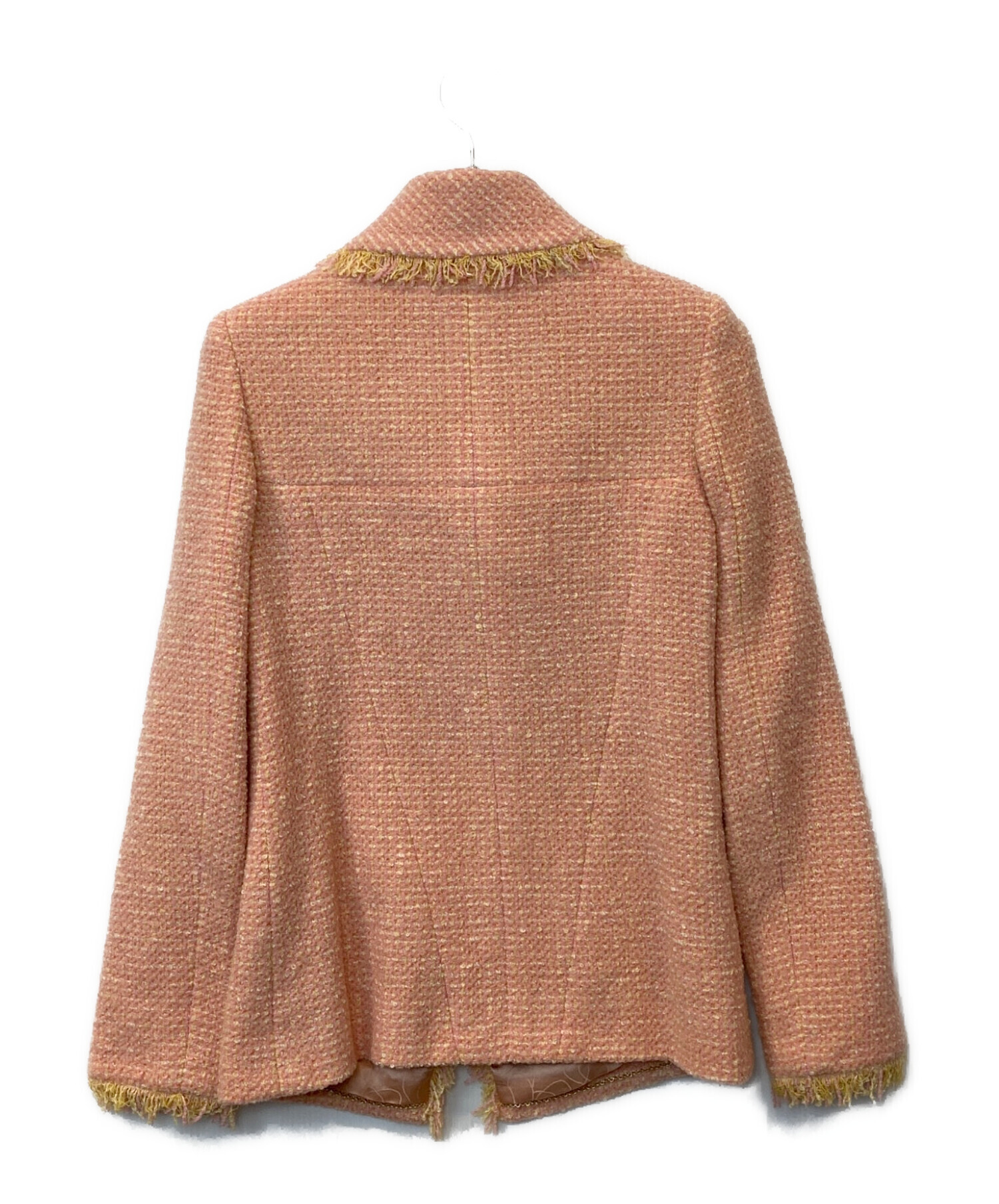 中古・古着通販】CHANEL (シャネル) ツイードジャケット ピンク サイズ