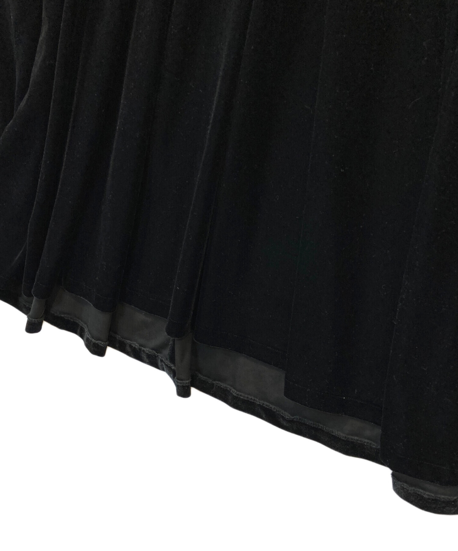 中古・古着通販】foufou (フーフー) ノースリーブベロアワンピース