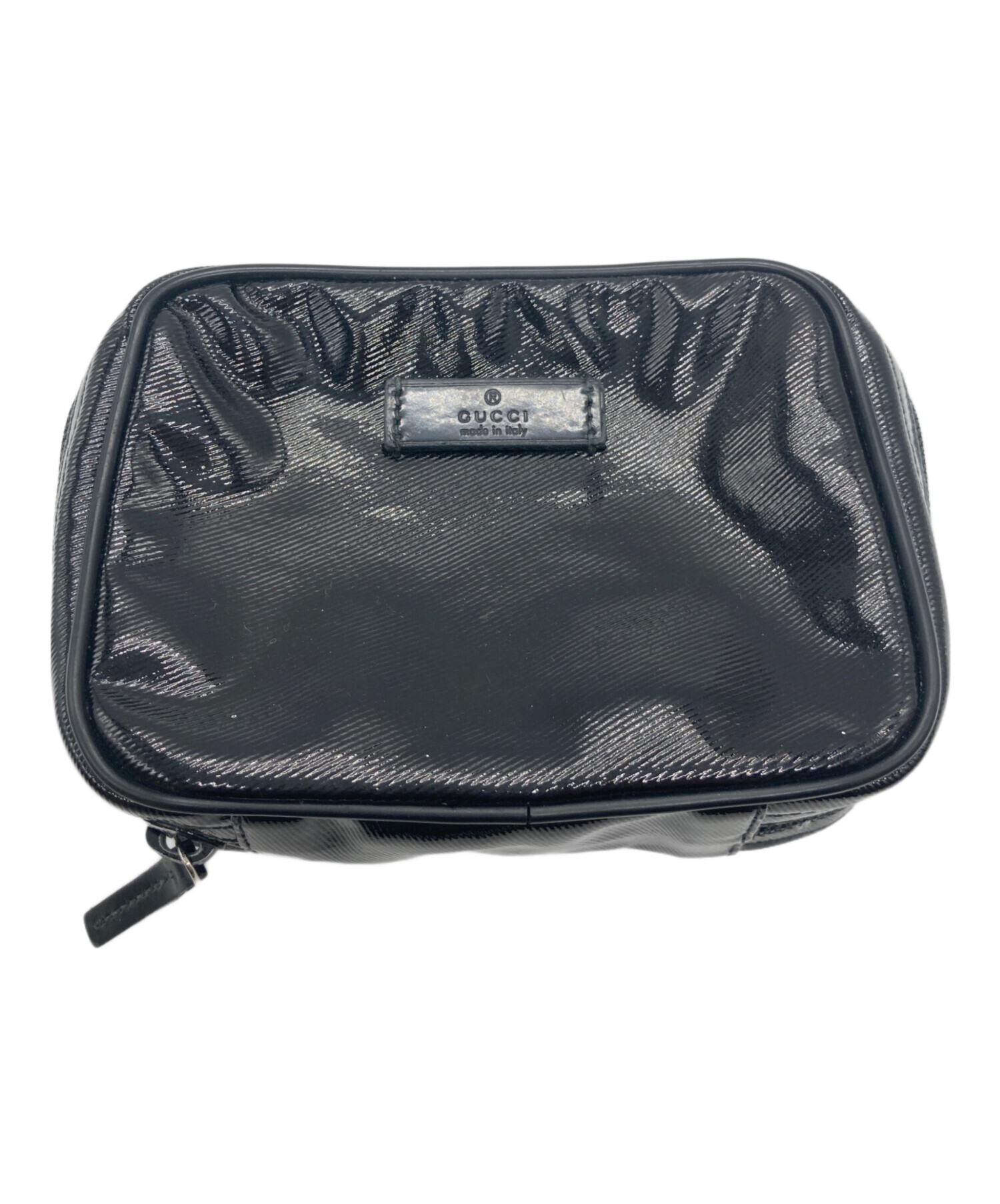 中古・古着通販】GUCCI (グッチ) エナメルコスメポーチ 190014 