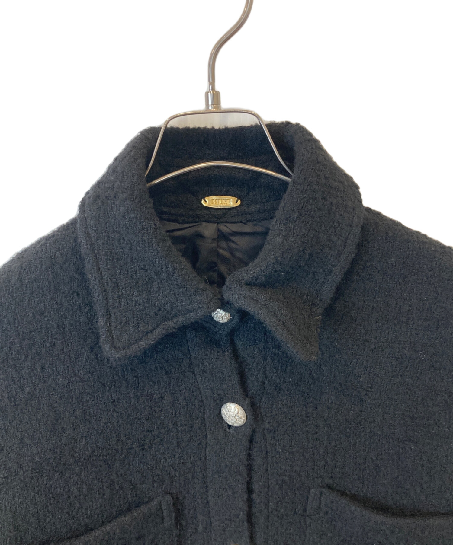 美品 ドゥーズィエムクラス TWEED ジャケット 21010500402030 MUSE de Deuxieme Classe (ミューズドゥドゥーズィエムクラス