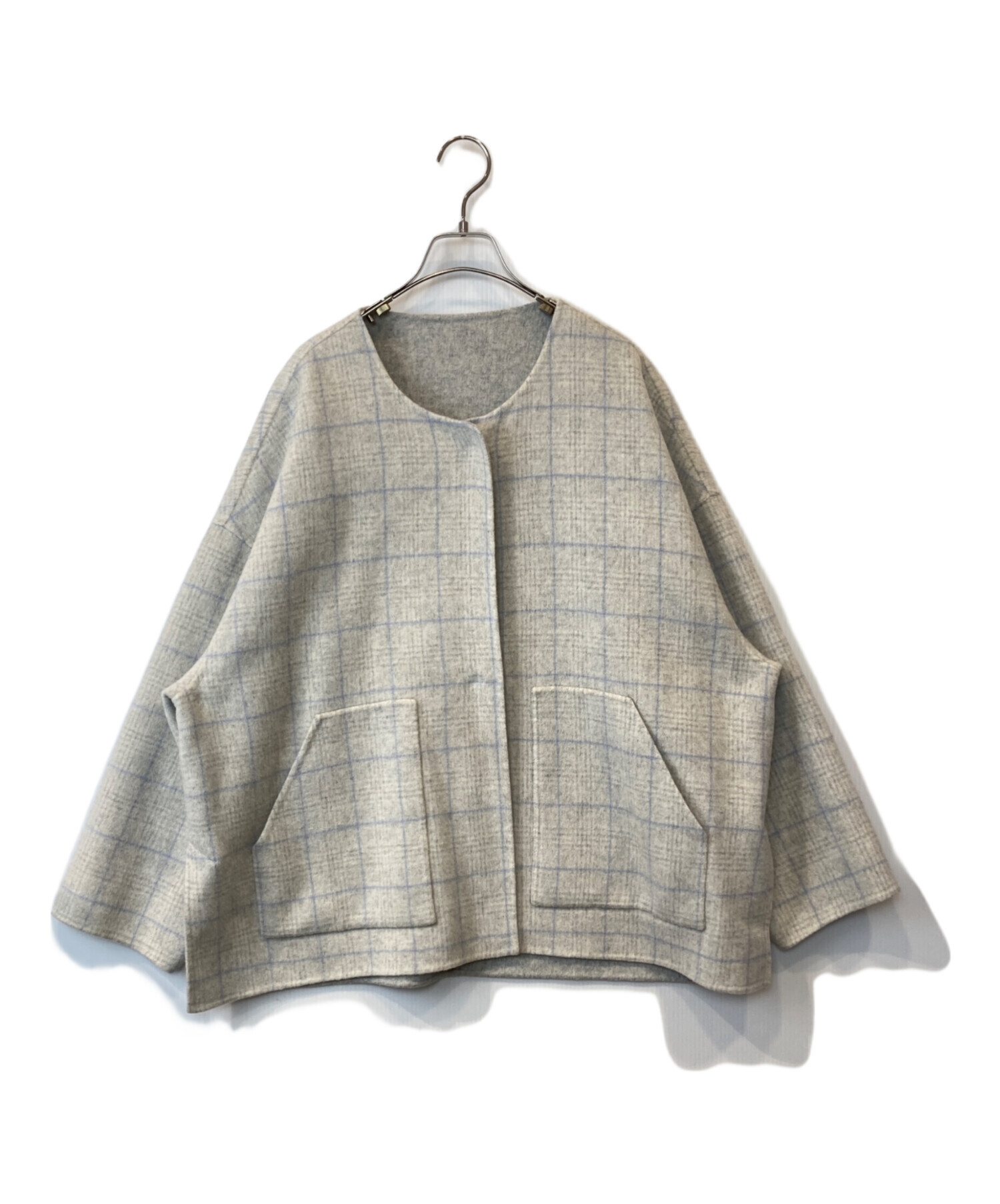 中古・古着通販】stola. (ストラ) バイカラーチェックミディ丈リバー