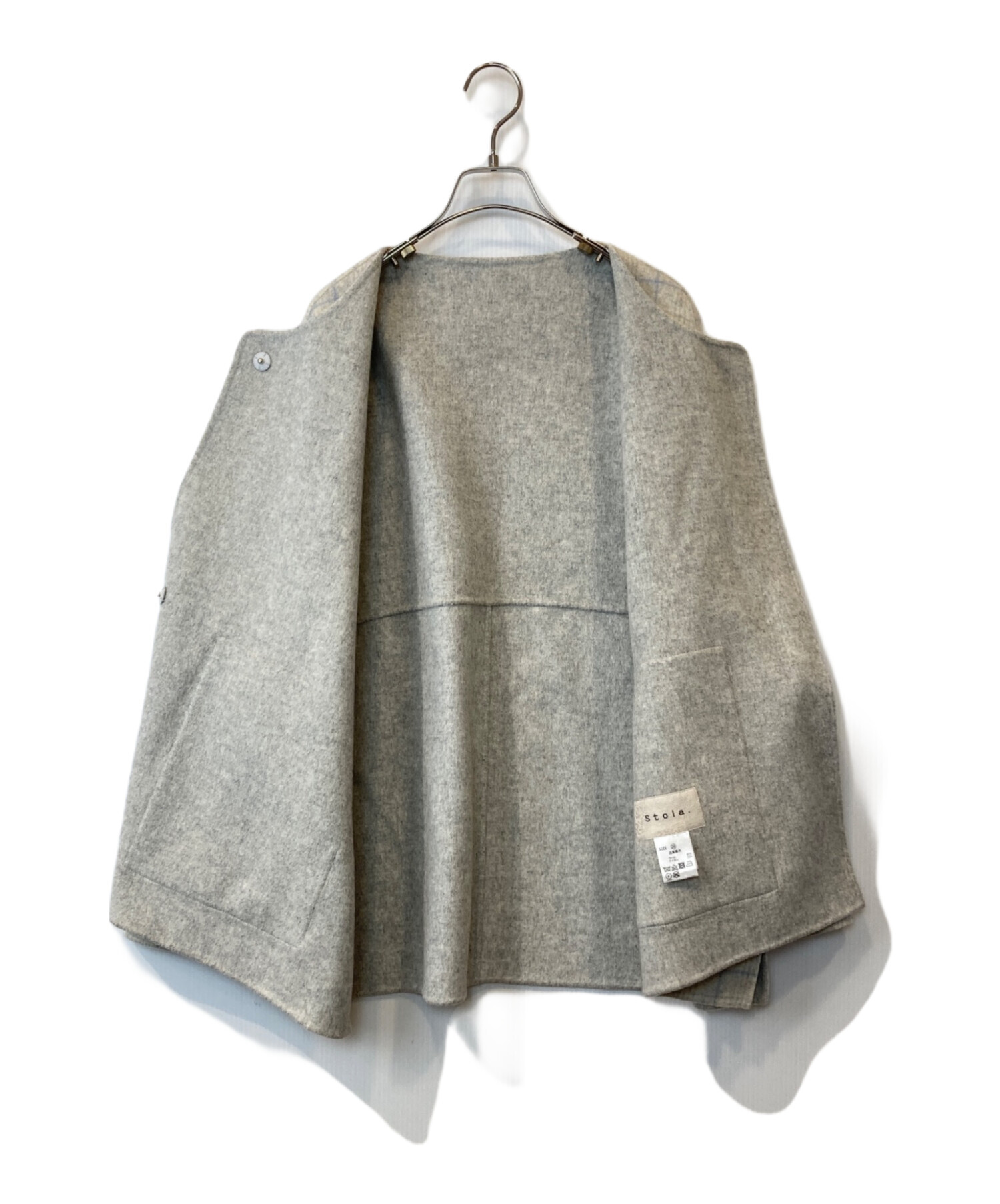 中古・古着通販】stola. (ストラ) バイカラーチェックミディ丈リバー