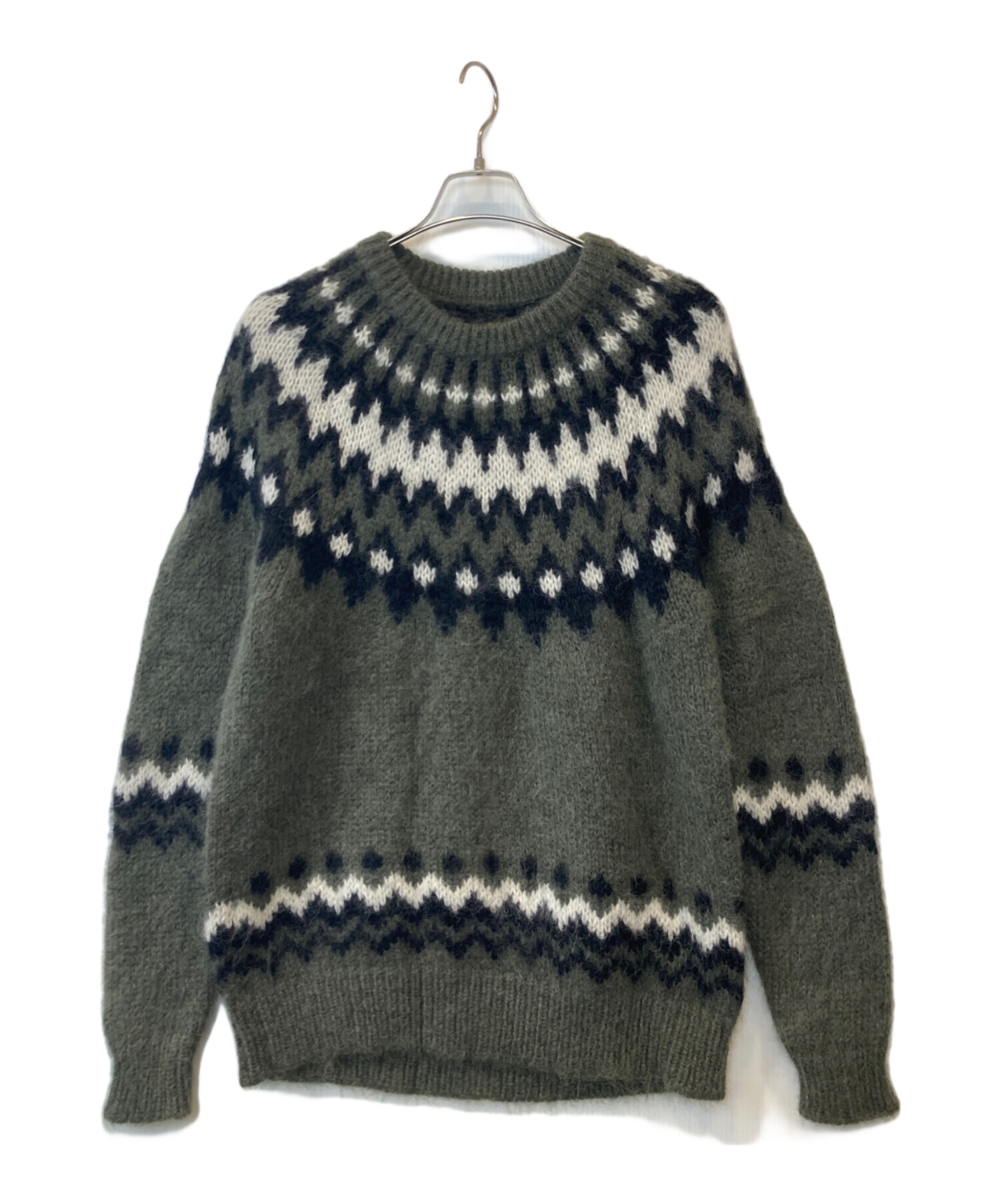 中古・古着通販】BATONER (バトナ―) MOHAIR NORDIC CREW NECK BN-20FM
