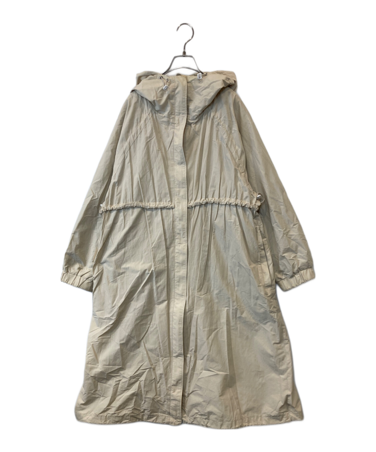 emmi yoga VIBTEX スプリングコート　ベージュ　フード付 中古・古着通販】emmi (エミ) VIBTEXロングアウター ベージュ