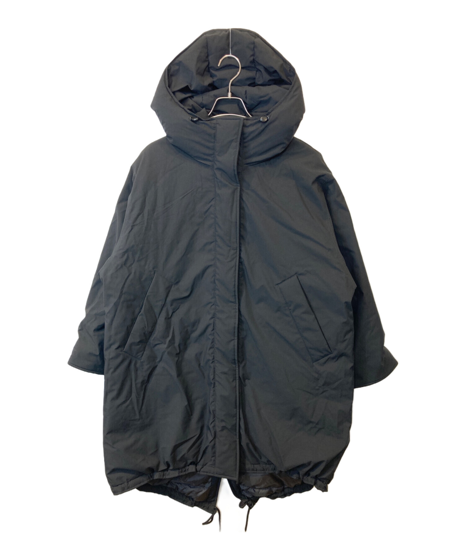 スピックアンドスパン　撥水フーデッドダウンコート　36 Spick & Span撥水フーデッドダウンコート36 ブラック 撥水フーデッド