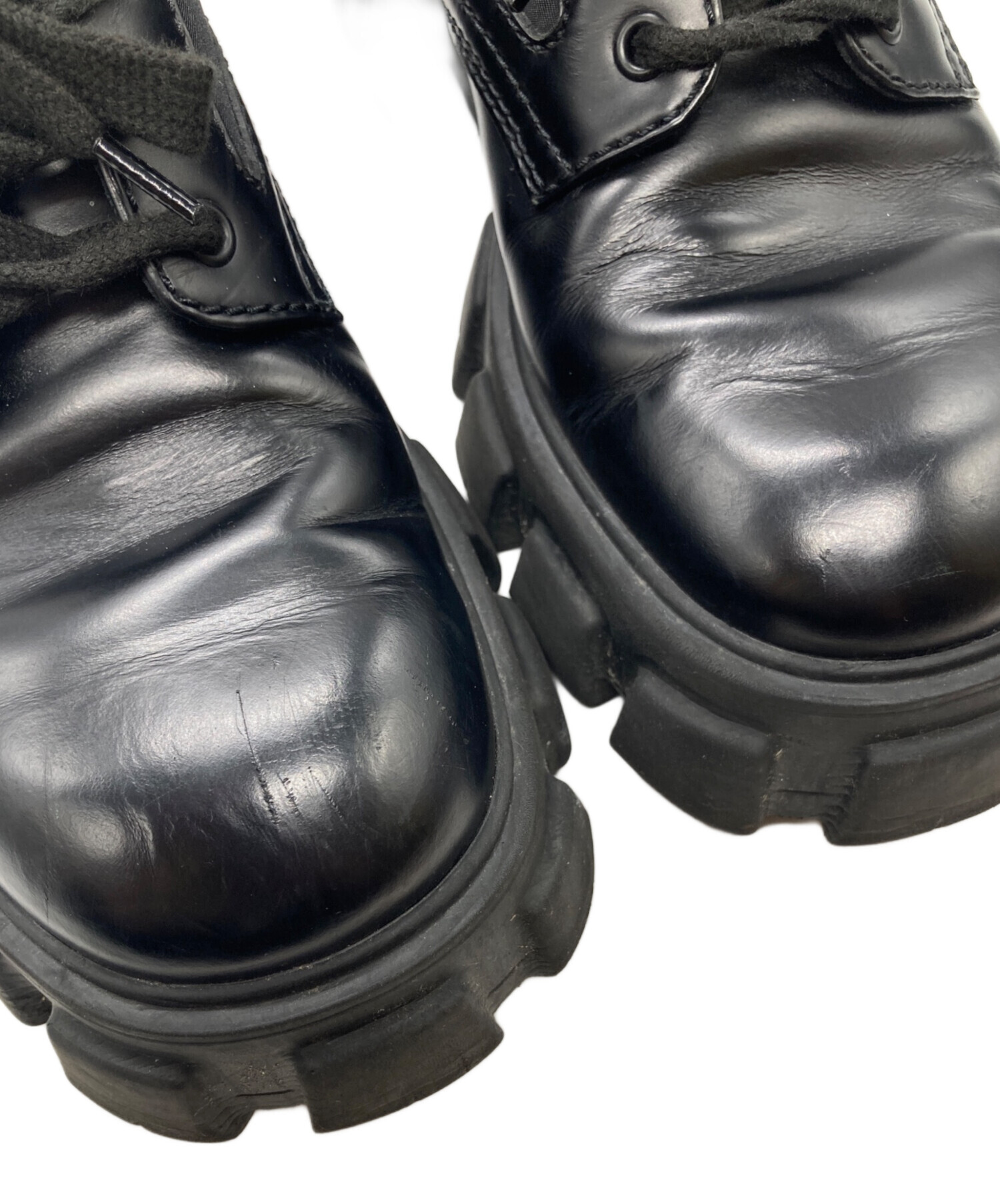 中古・古着通販】PRADA (プラダ) モノリス レースアップシューズ