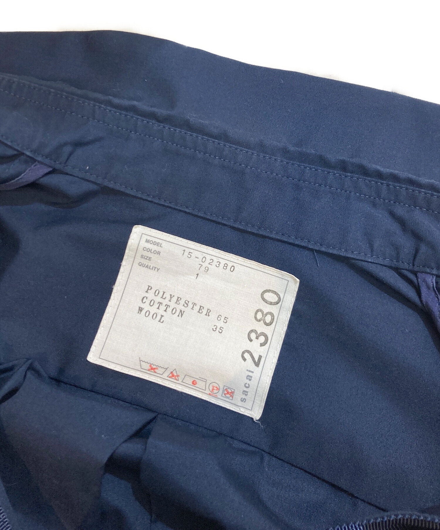 中古・古着通販】sacai (サカイ) ニット切替ロングシャツ 15-02380