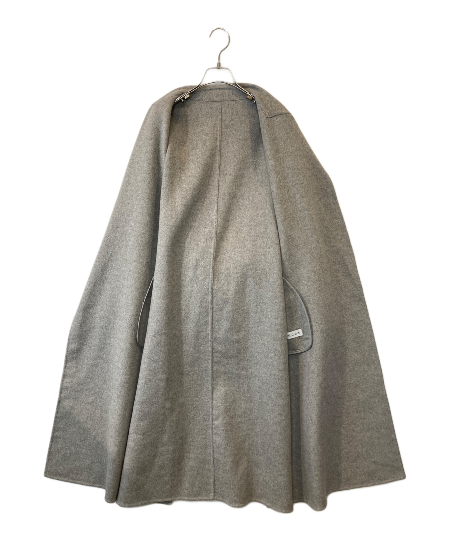 中古・古着通販】PLST (プラステ) ウールブレンドリバーコート グレー