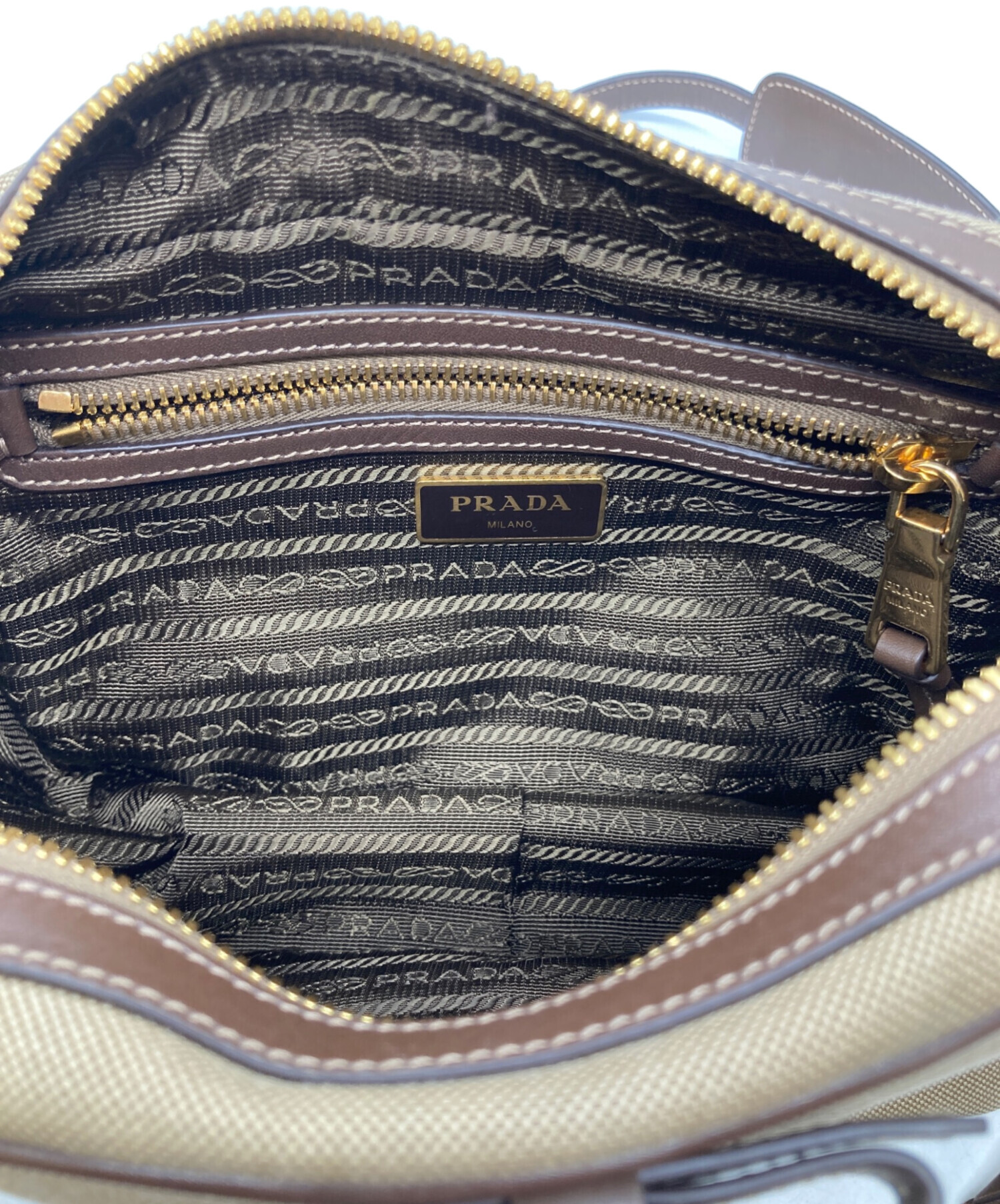 中古・古着通販】PRADA (プラダ) キャンバスショルダーバッグ1BH089