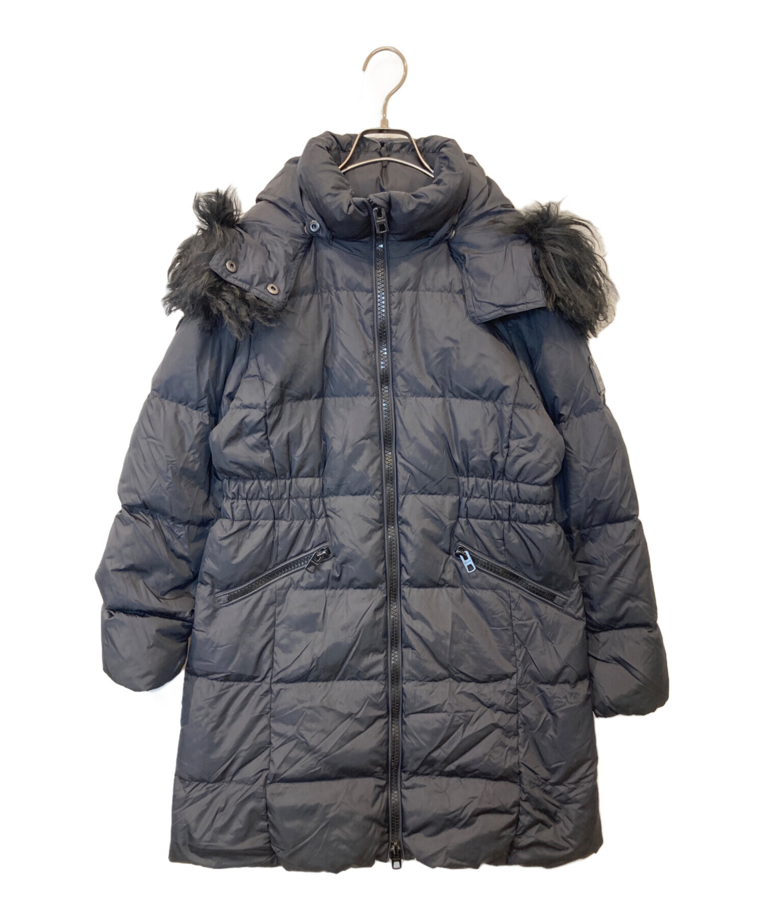 COACH / ロングダウンジャケット/S/ナイロン/BLK/F57028 中古・古着通販】COACH (コーチ) ダウンコート ファーコート F57028