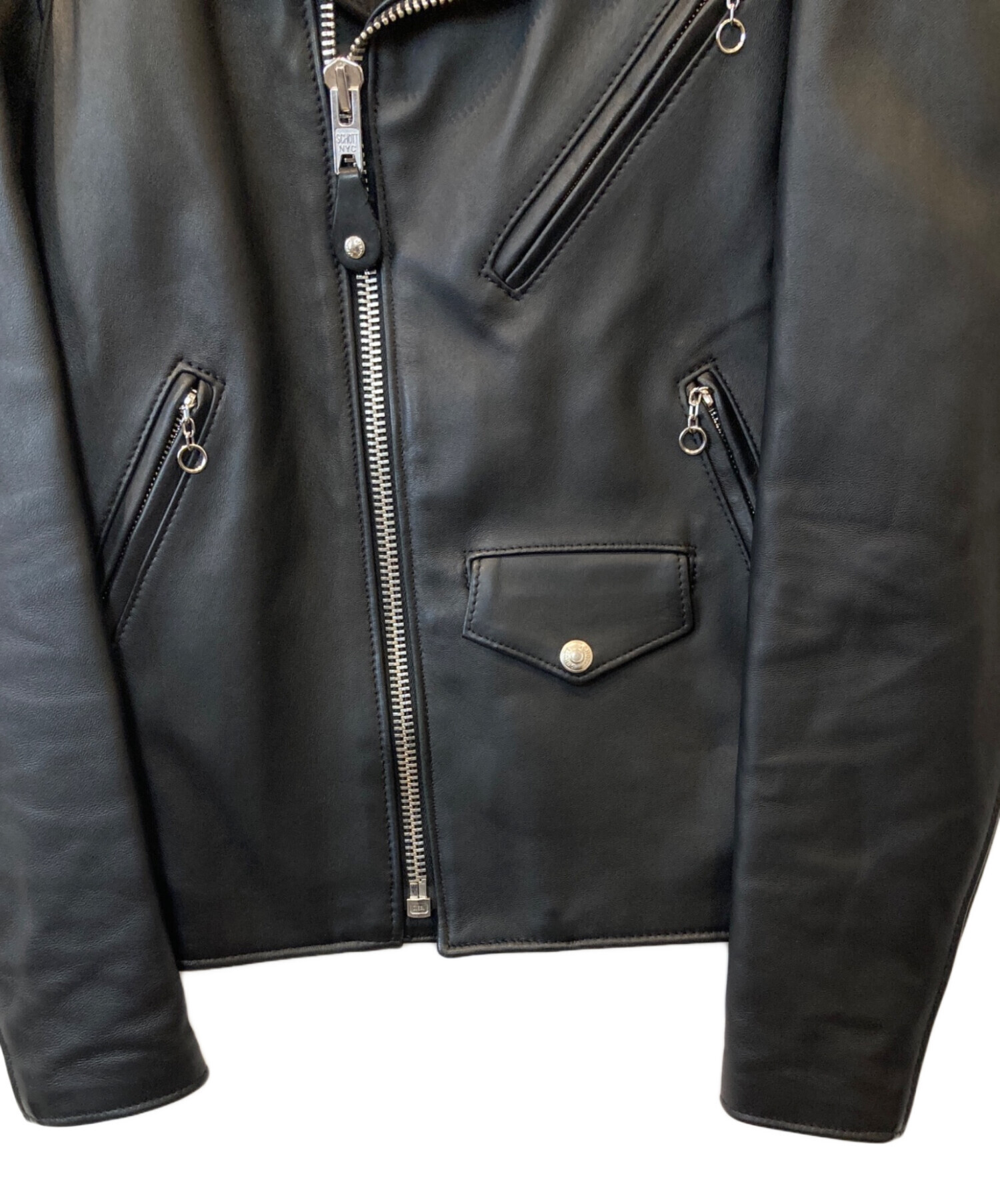 未使用級 Schott BROS ラムレザー ジャケット 黒 1033010768430038_01_1814.jpeg