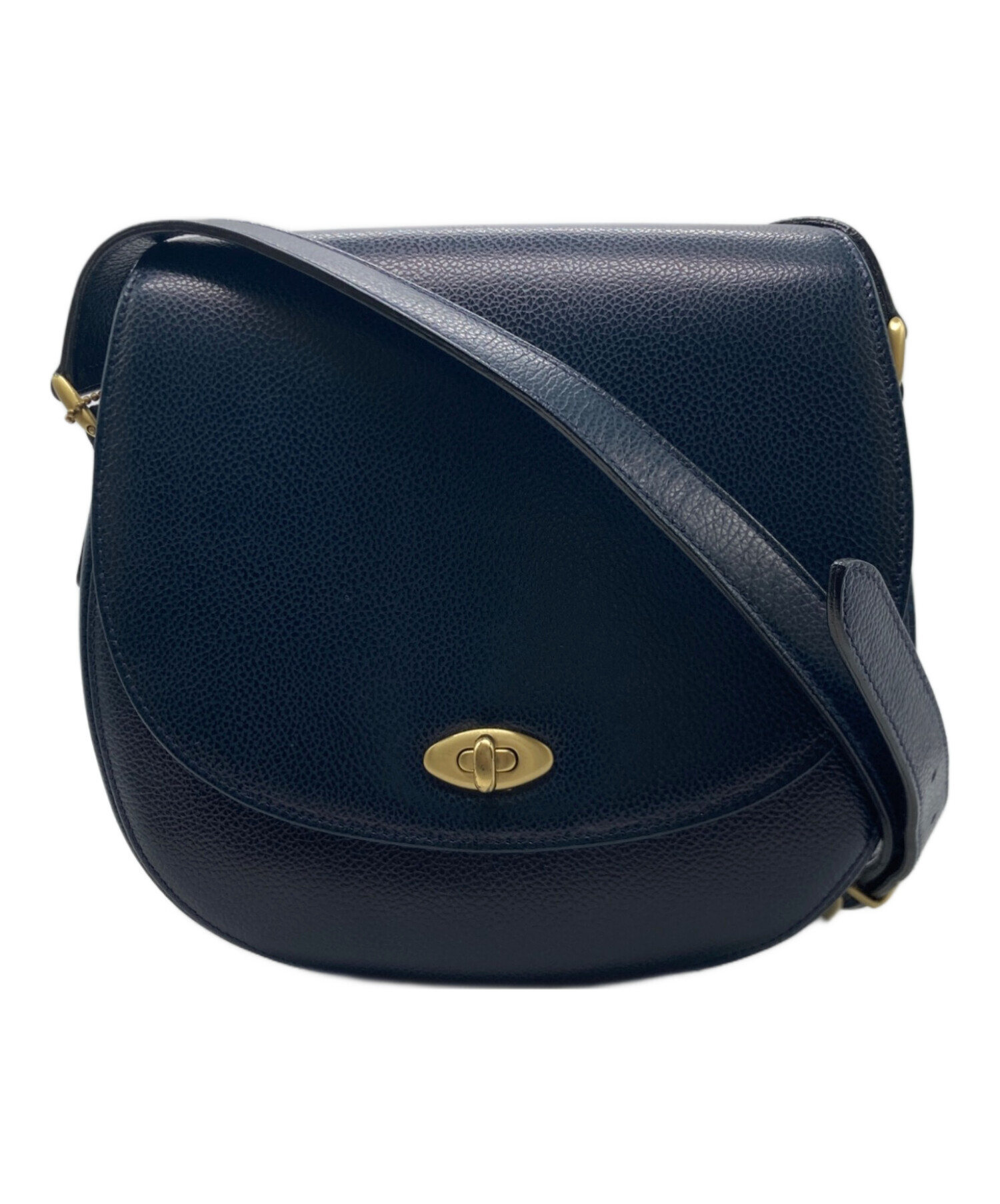 COACH 【0121M10】COACH コーチ レザー ネイビー ショルダーバッグ 