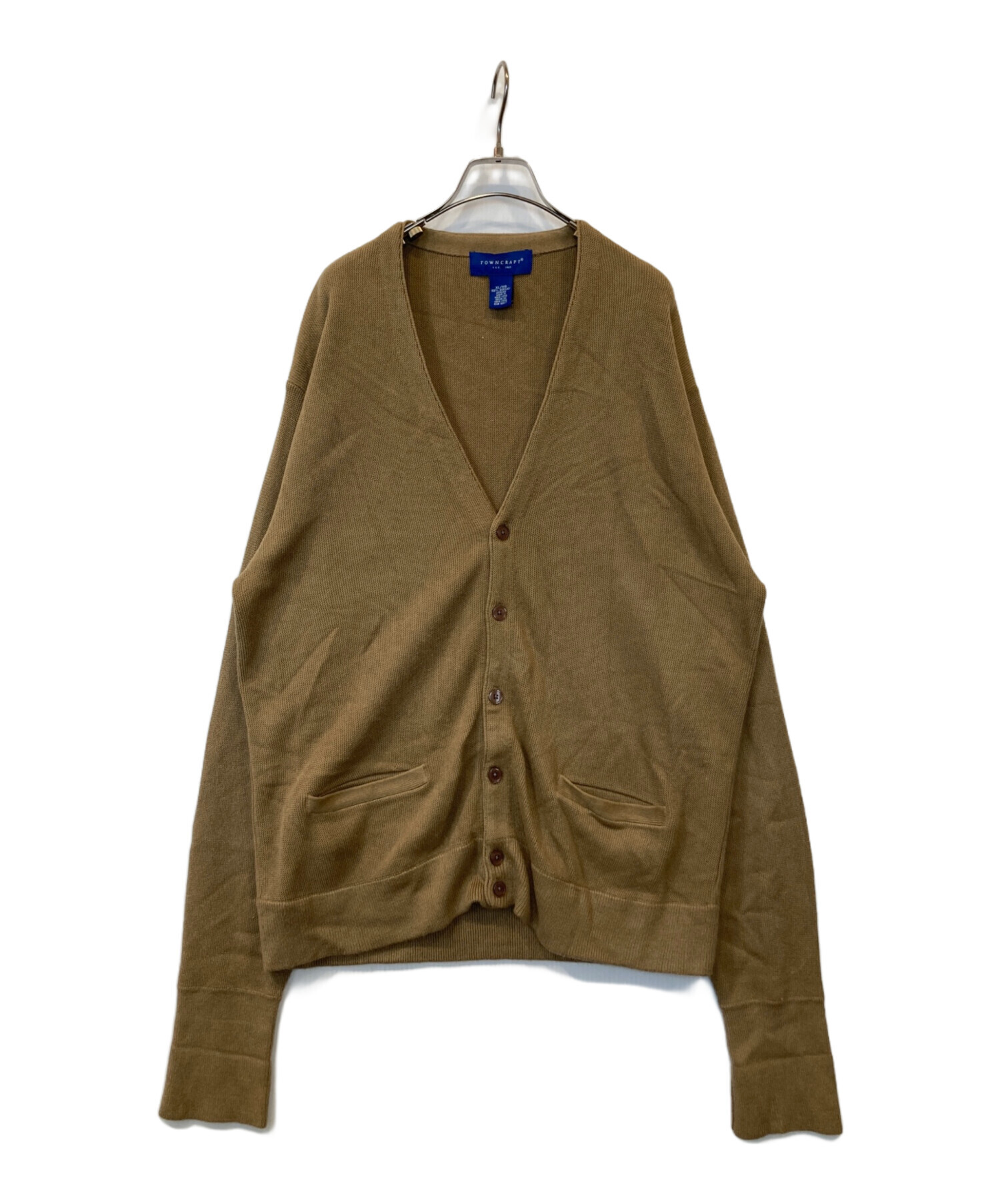 TOWNCRAFT ブラウン カーディガン アクリル 名作】TOWNCRAFT モヘヤ調