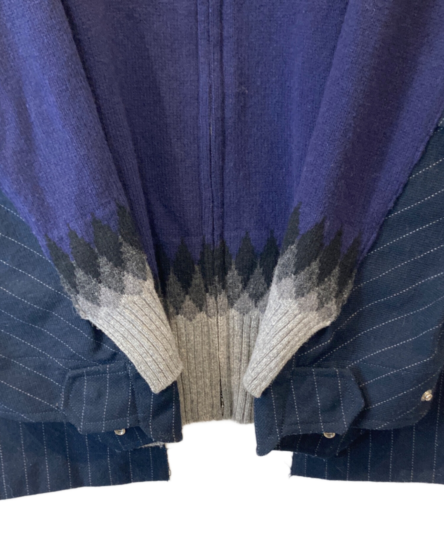 中古・古着通販】sacai (サカイ) ニットドッキングジャケット 18-04023