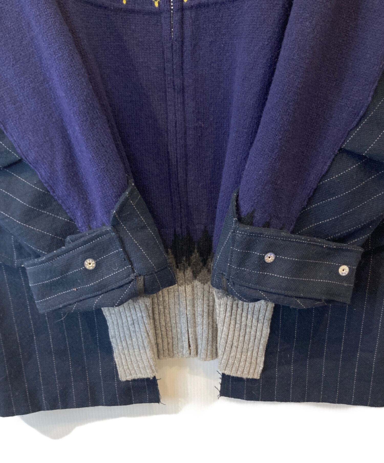 中古・古着通販】sacai (サカイ) ニットドッキングジャケット 18-04023