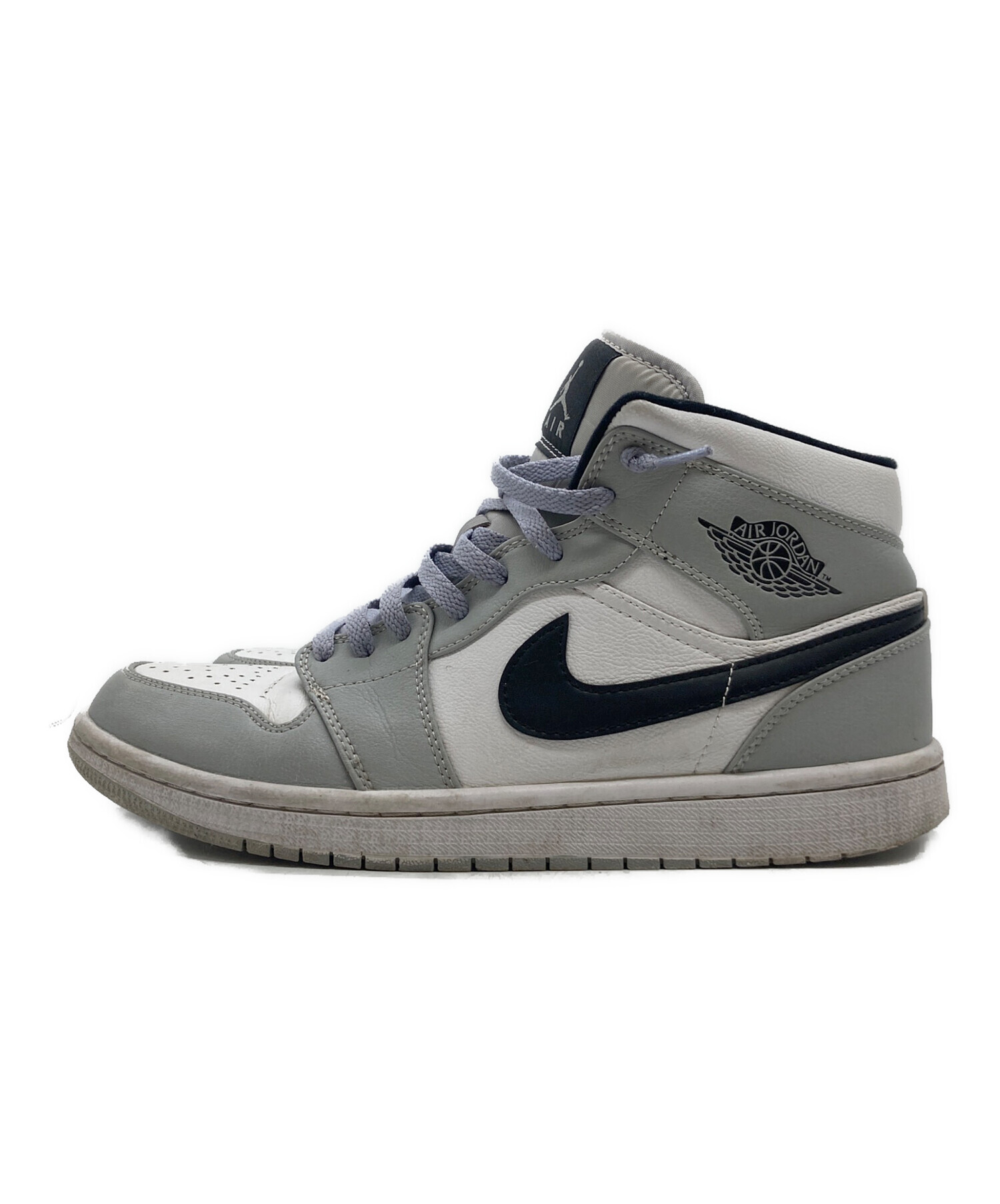 中古・古着通販】NIKE (ナイキ) GS Air Jordan 1 Mid Light Smoke Grey