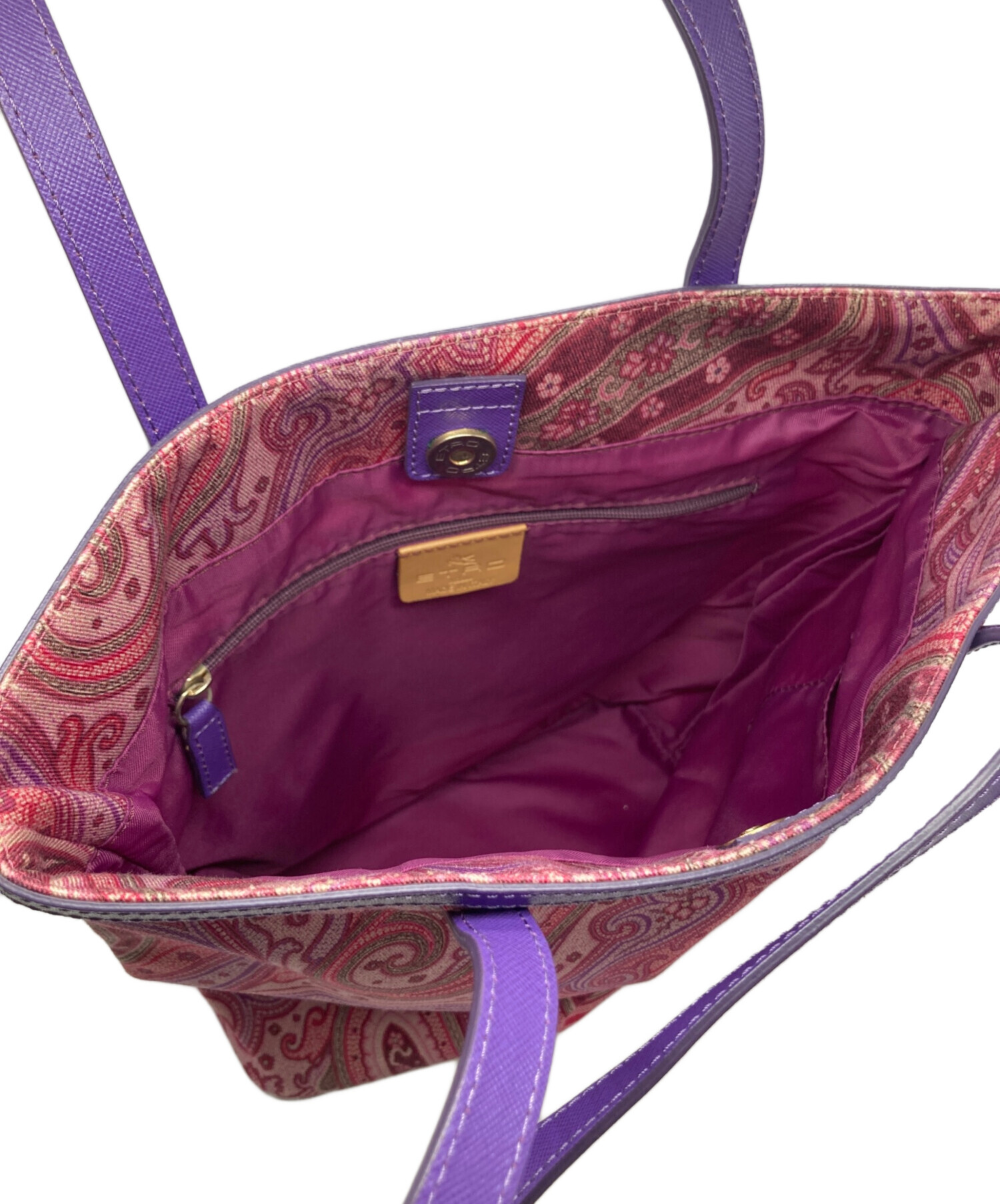 中古・古着通販】ETRO (エトロ) ペイズリートートバッグ パープル