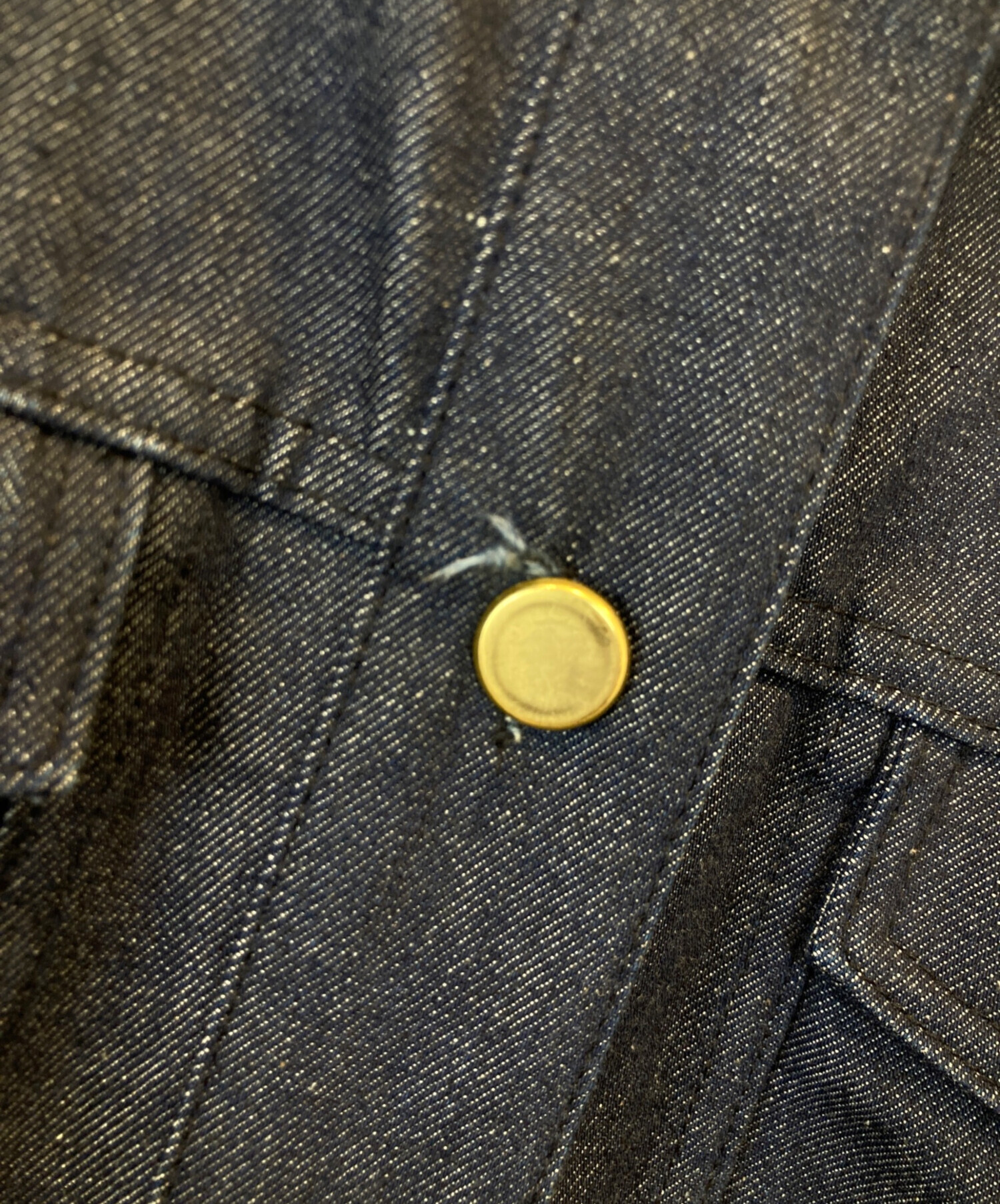 中古・古着通販】A.P.C. (アーペーセー) ノーカラー金釦デニム 