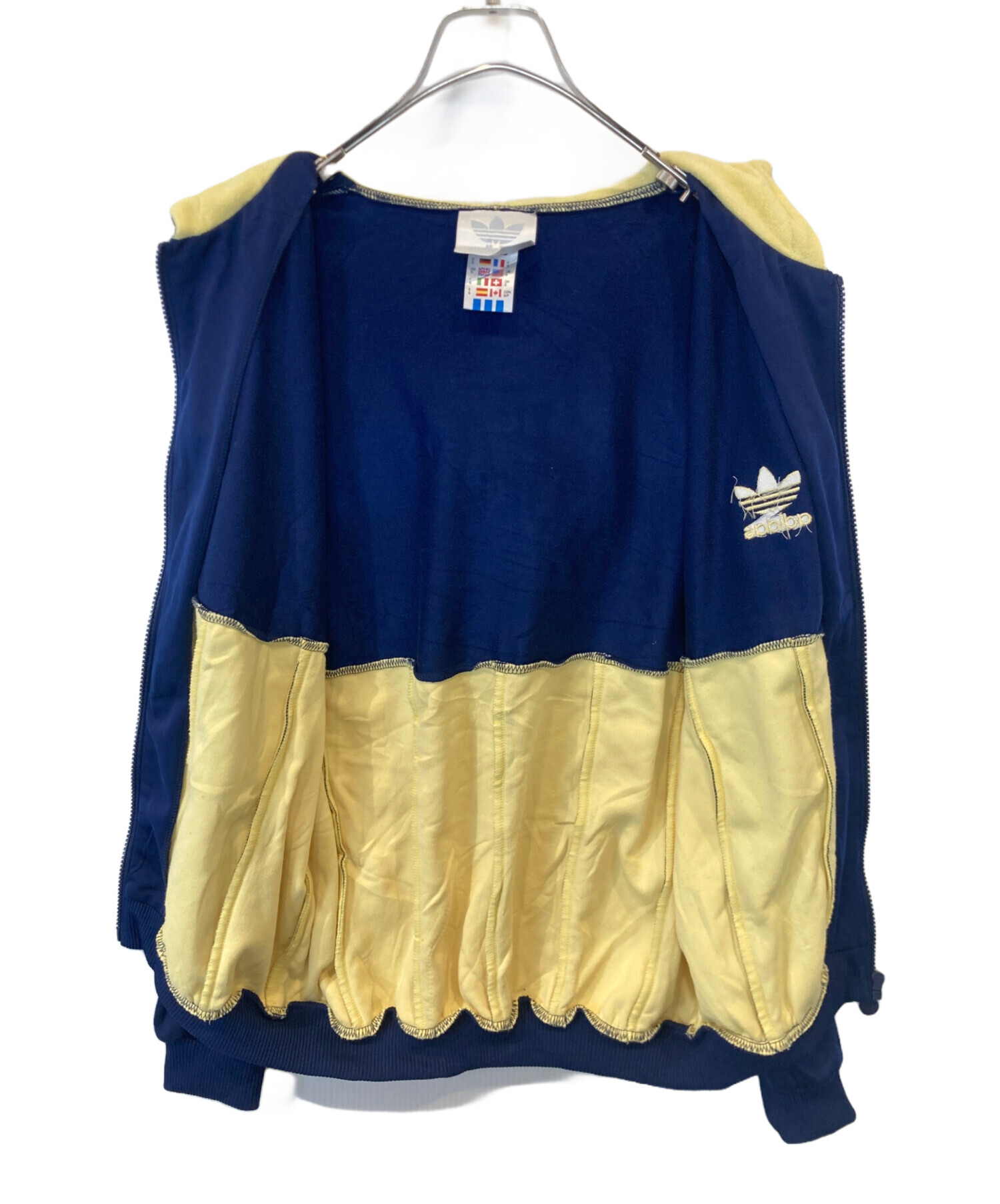 中古・古着通販】adidas (アディダス) ジップパーカー ネイビー