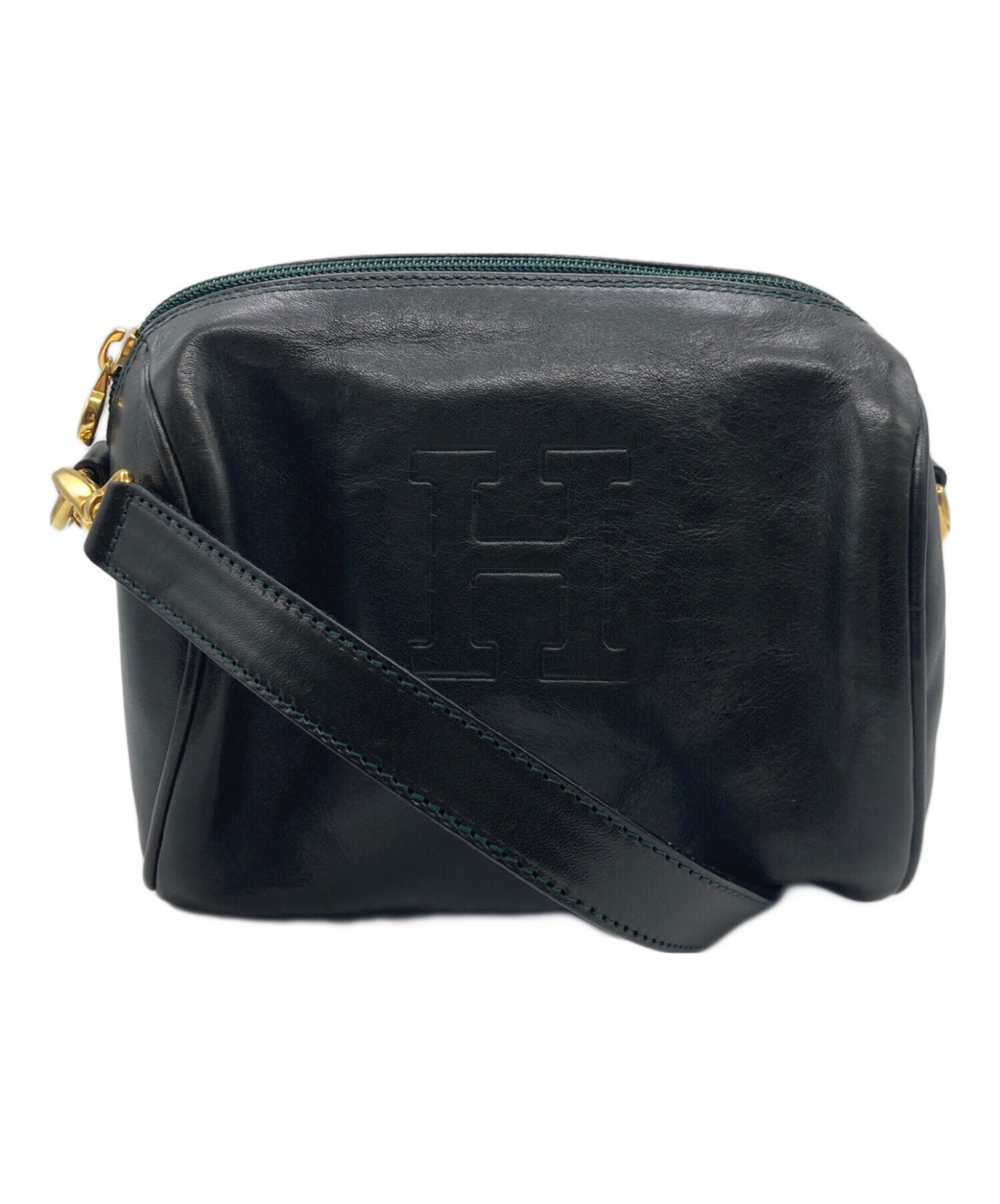 中古・古着通販】HIROFU (ヒロフ) レザーショルダーバッグ ブラック 