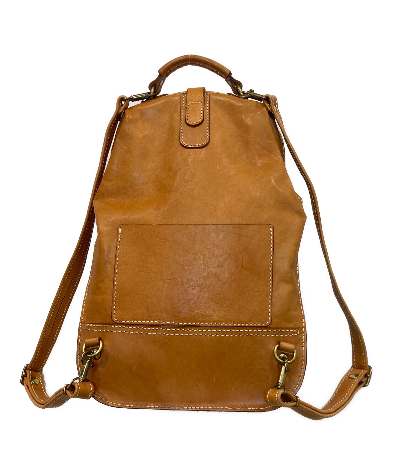 中古・古着通販】Herz (ヘルツ) 口枠リュック R-131 キャメル