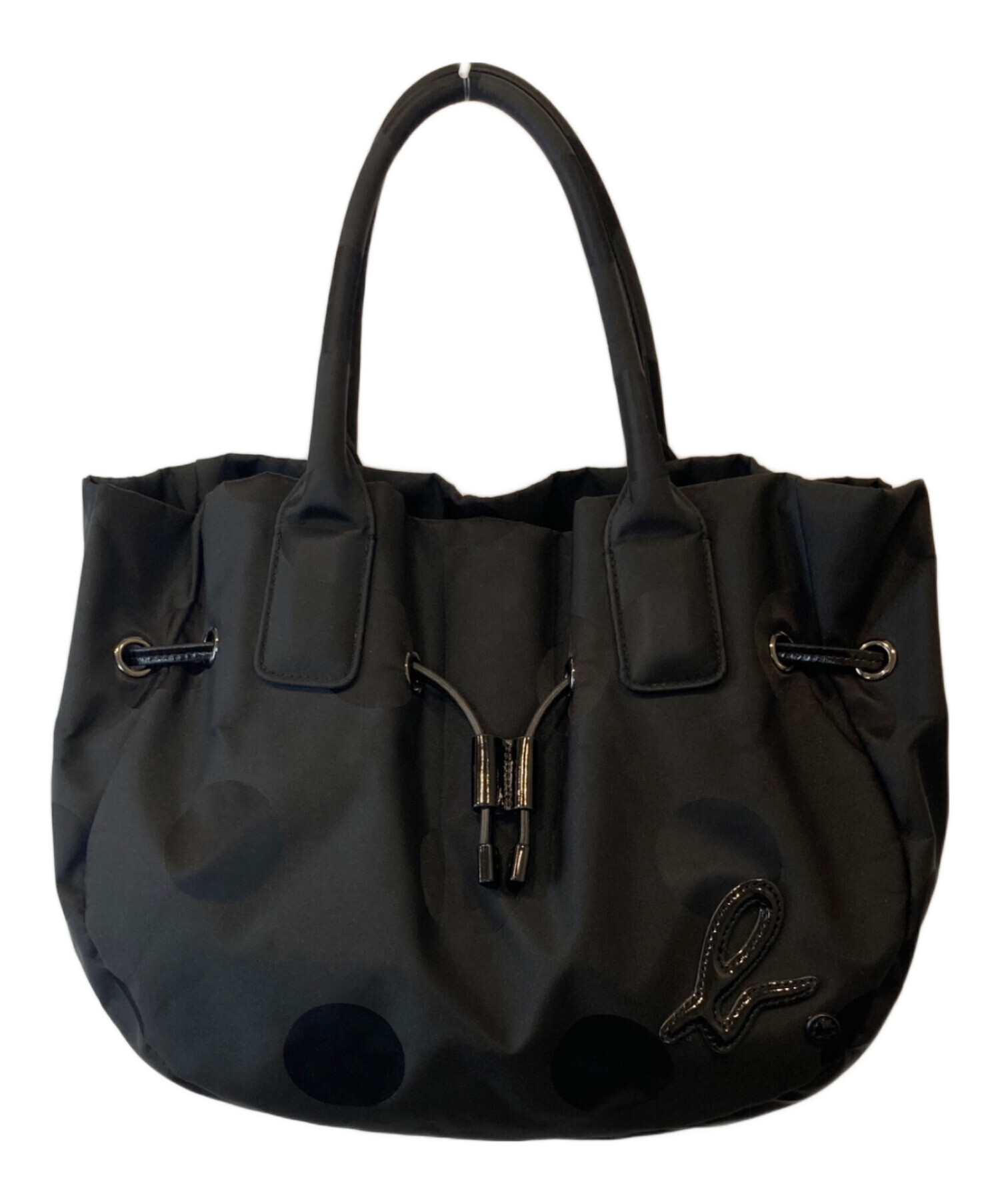 アニエスベー ボヤージュ agnes b. VOYAGE トートバッグ 牛革 黒 ブラック/055411【中古】 中古・古着通販】agnes b voyage (アニエスベーボヤージュ) ナイロン