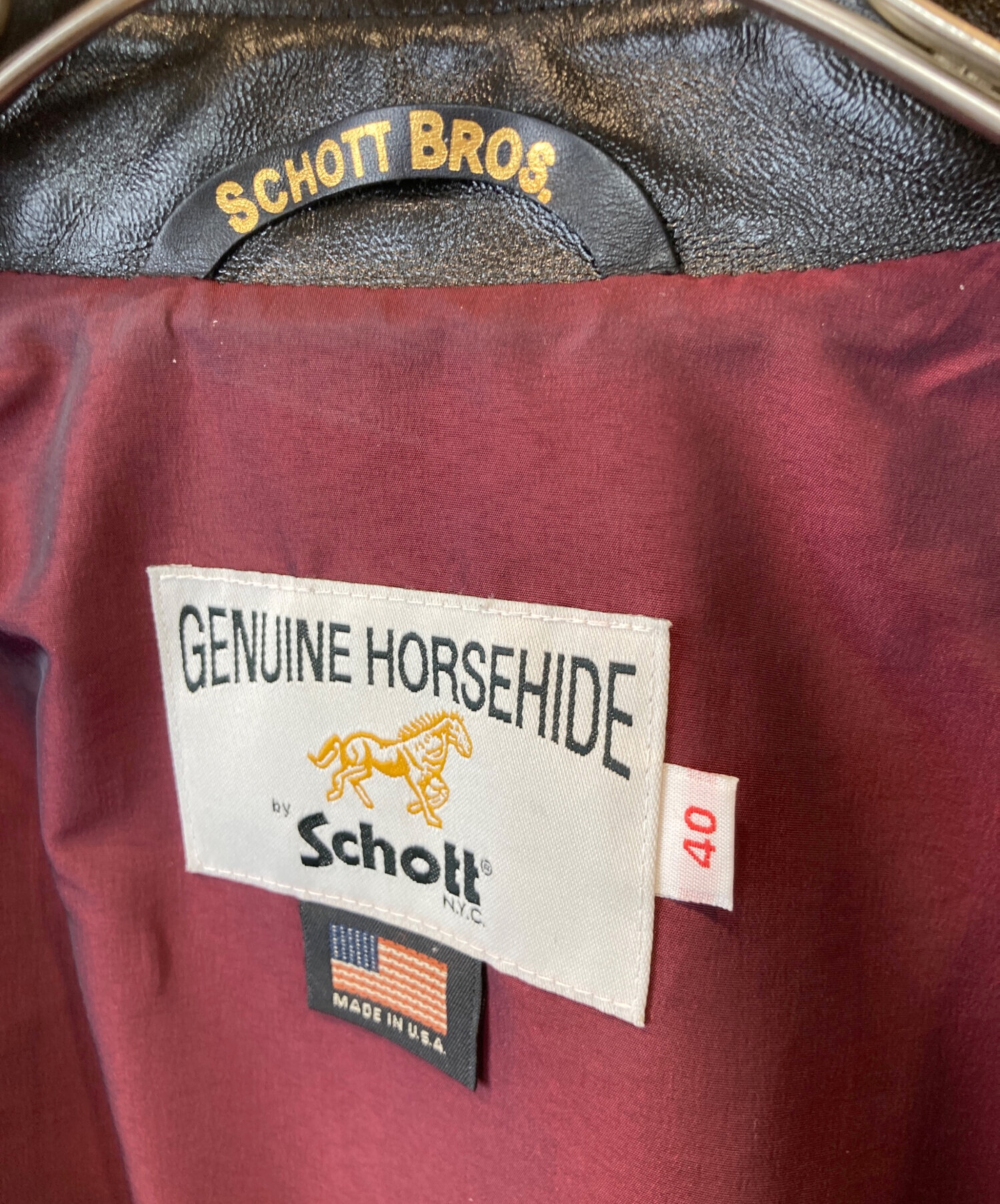中古・古着通販】SCHOTT BROS. (ショットブロス) ホースハイド