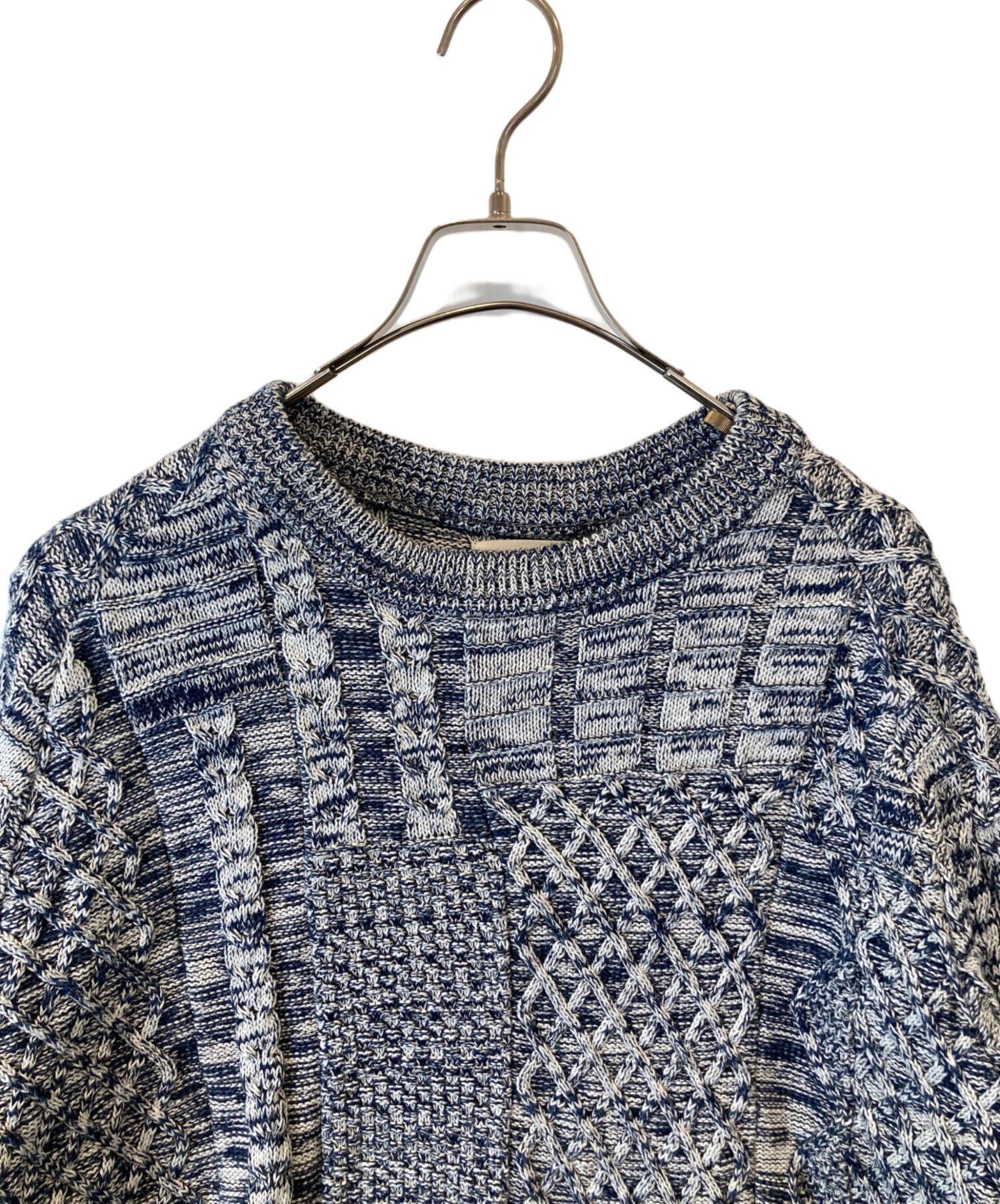 中古・古着通販】bukht (ブフト) ラミーインディゴ染めニット ネイビー 