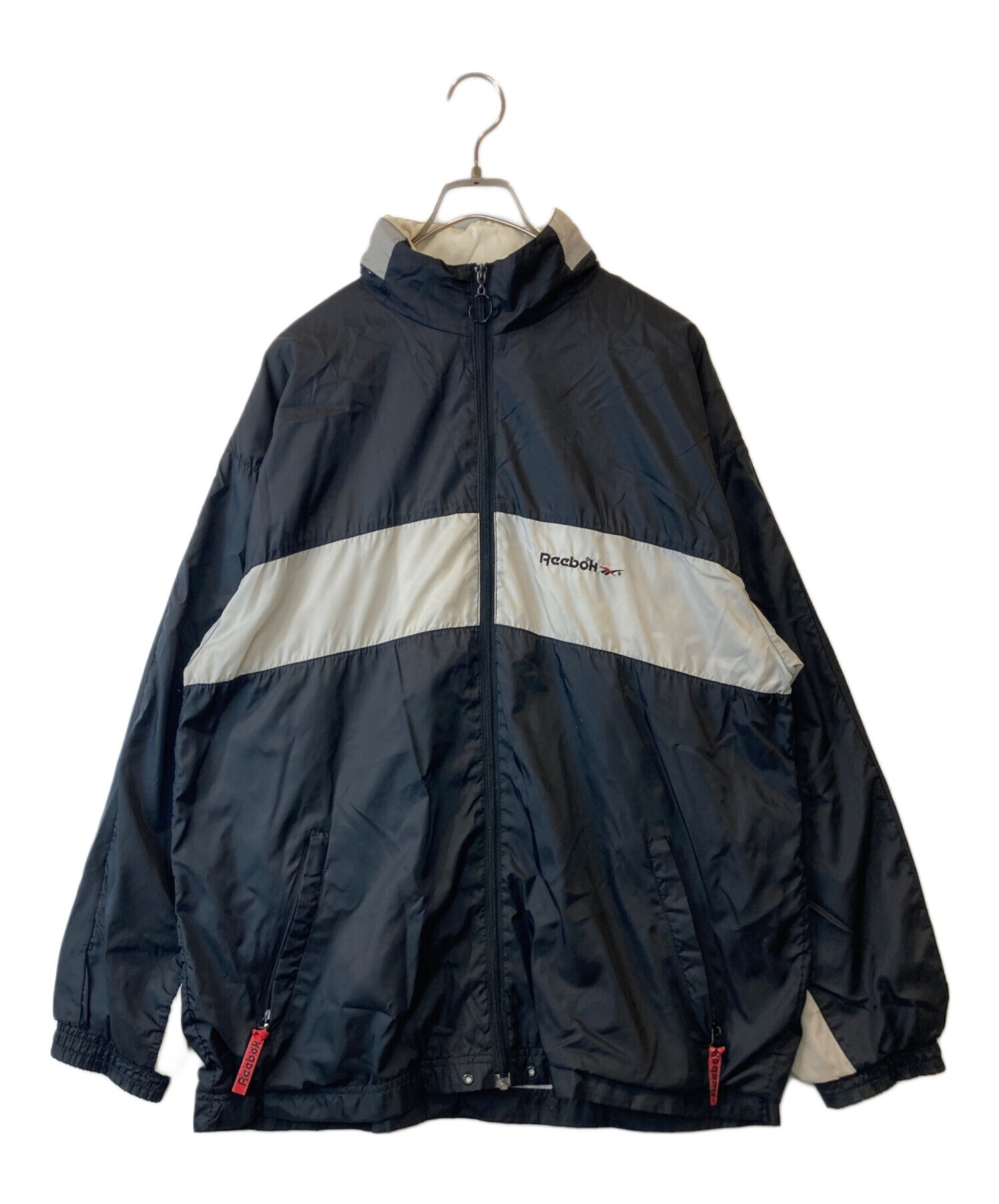 中古・古着通販】REEBOK (リーボック) ナイロンジャケット ブラック 