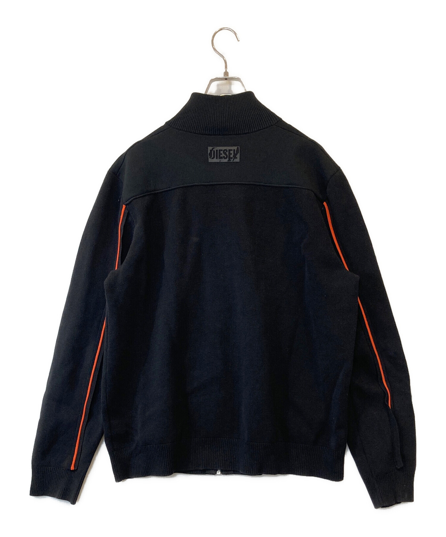 中古・古着通販】DIESEL (ディーゼル) ジップアップニット ブラック 