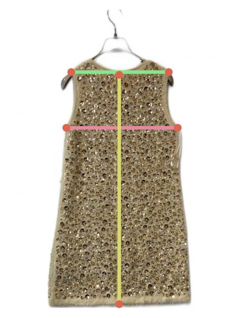 Lilybrown フェザービジューミニニットノースリーブワンピース リリーブラウン LILY BROWN [L.B CANDY STOCK]フェザービジューミニ