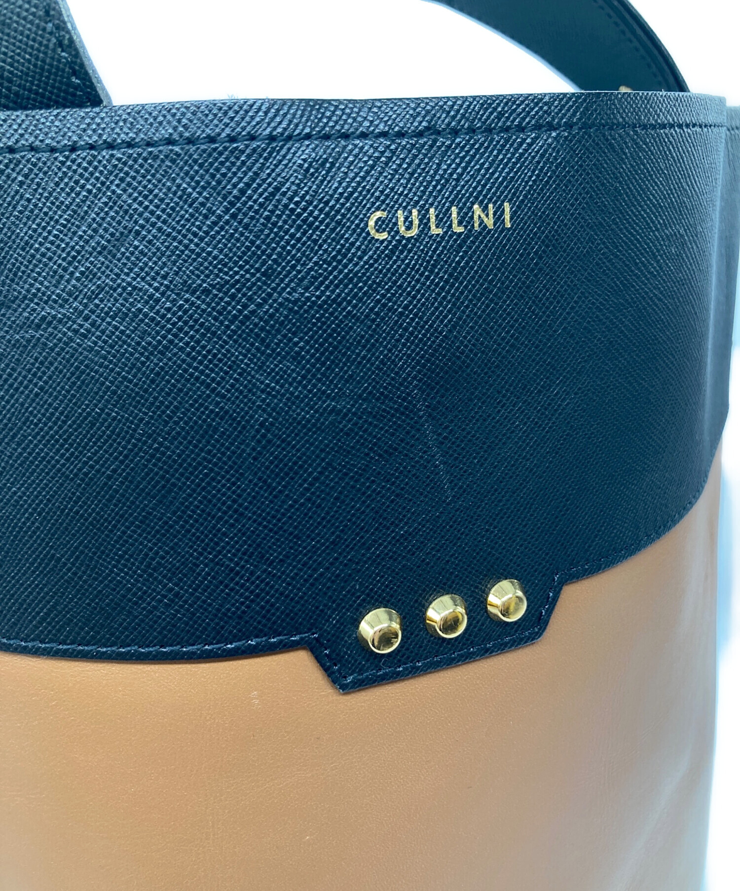 中古・古着通販】CULLNI (クルニ) レザーバケツバッグ ブラウン 