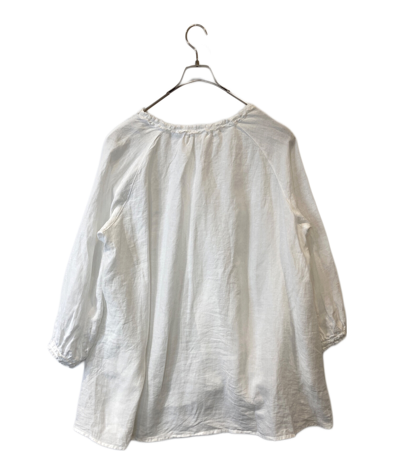 nestRobe ネストローブ リネンラミーフリルネックチュニック 2025