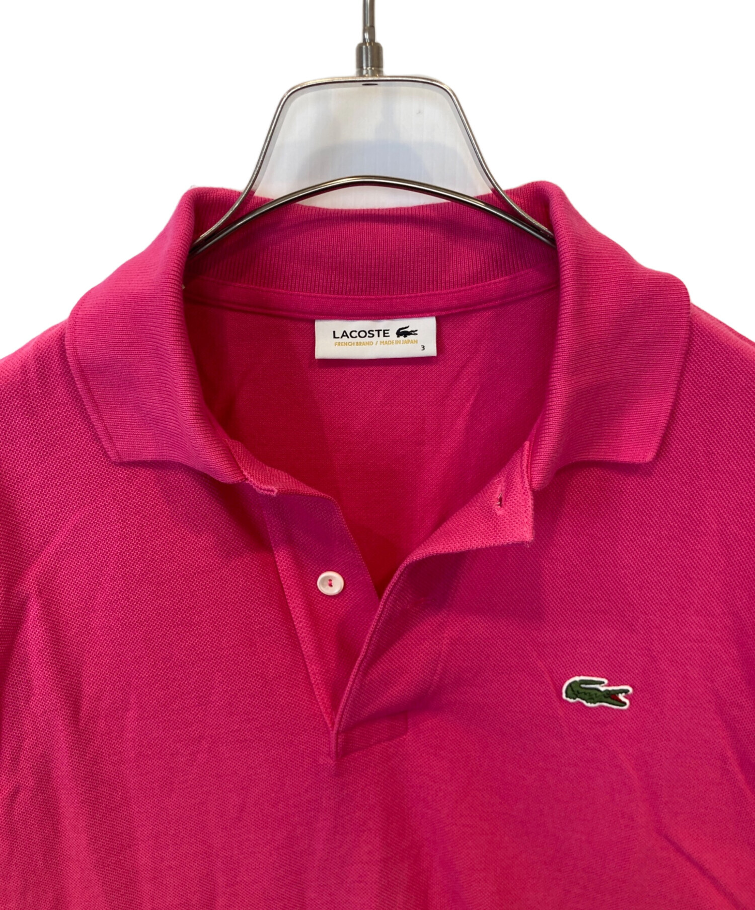 中古・古着通販】LACOSTE (ラコステ) ポロシャツ ショッキングピンク 
