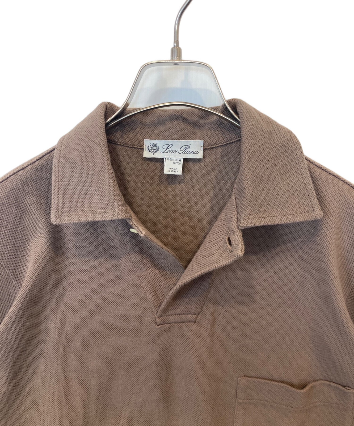中古・古着通販】LORO PIANA (ロロピアーナ) ポロシャツ ブラウン