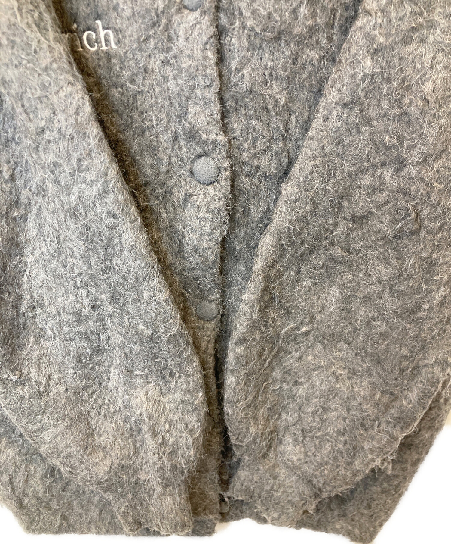 Darich グレー 長袖カーディガン　フラッフィーオーバープルオーバー 中古・古着通販】darich (ダーリッチ) フラッフィーオーバープル