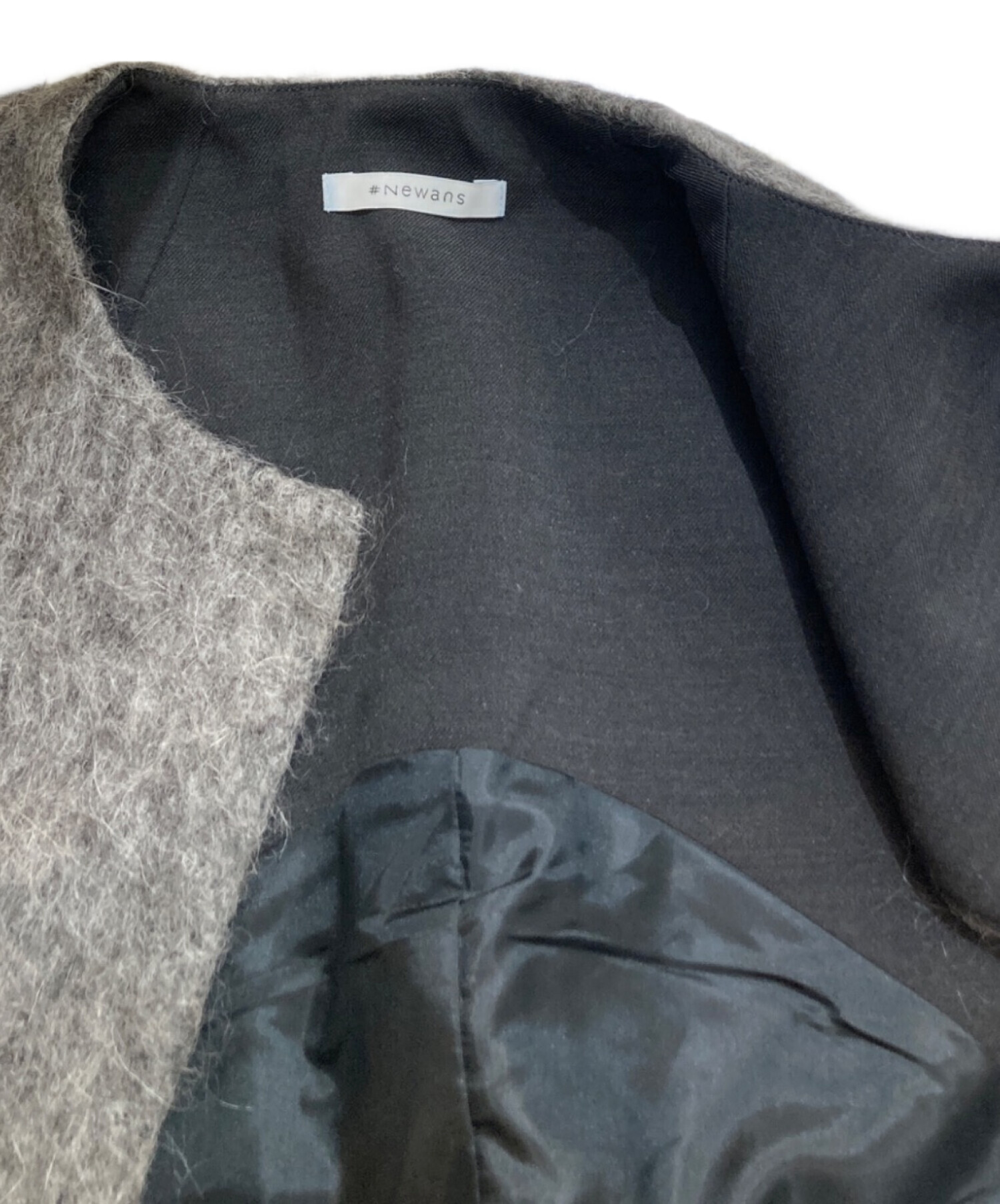 中古・古着通販】#Newans (ハッシュニュアンス) ロングコクーンファー