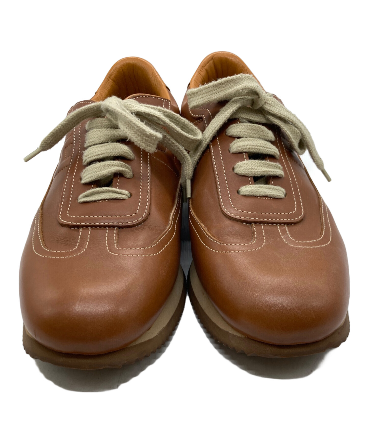 お値下げしました‼️HERMES ブラウンレザー スニーカー 中古・古着通販】HERMES (エルメス) クイックレザースニーカー