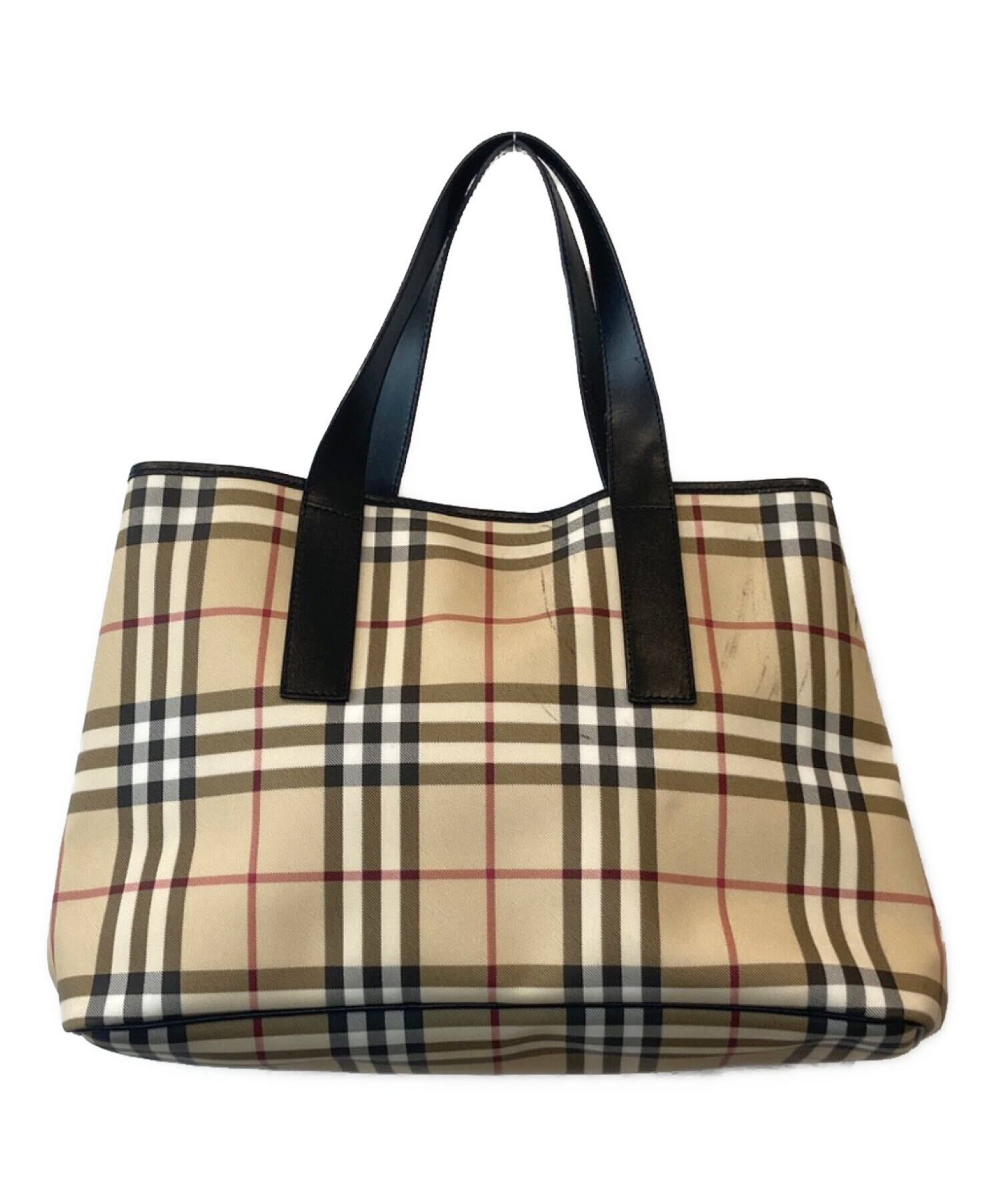 中古・古着通販】BURBERRY (バーバリー) PVCノバチェックトートバッグ 