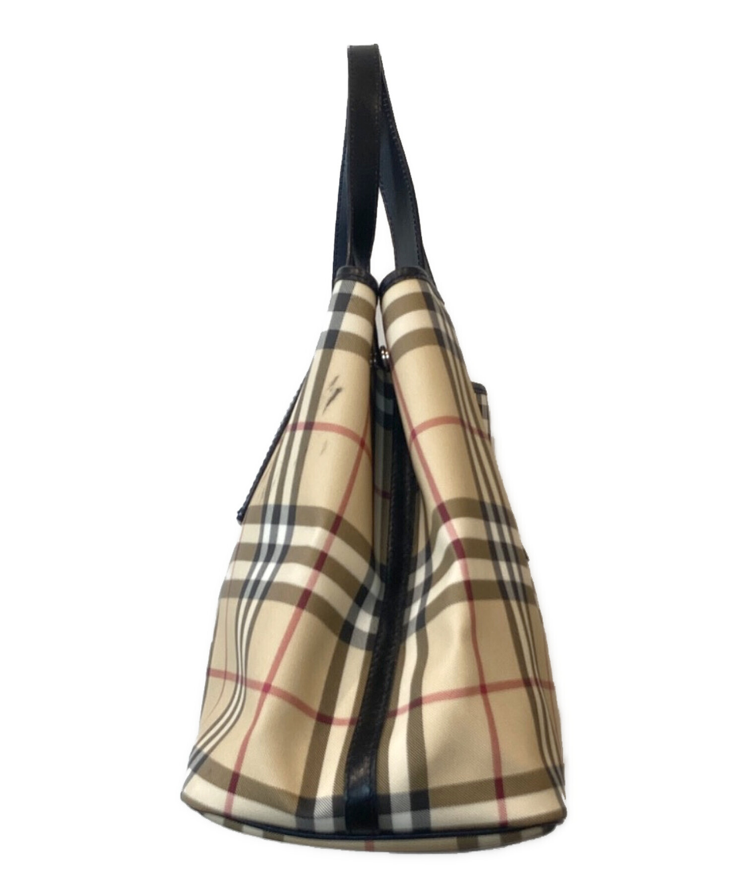 中古・古着通販】BURBERRY (バーバリー) PVCノバチェックトートバッグ 