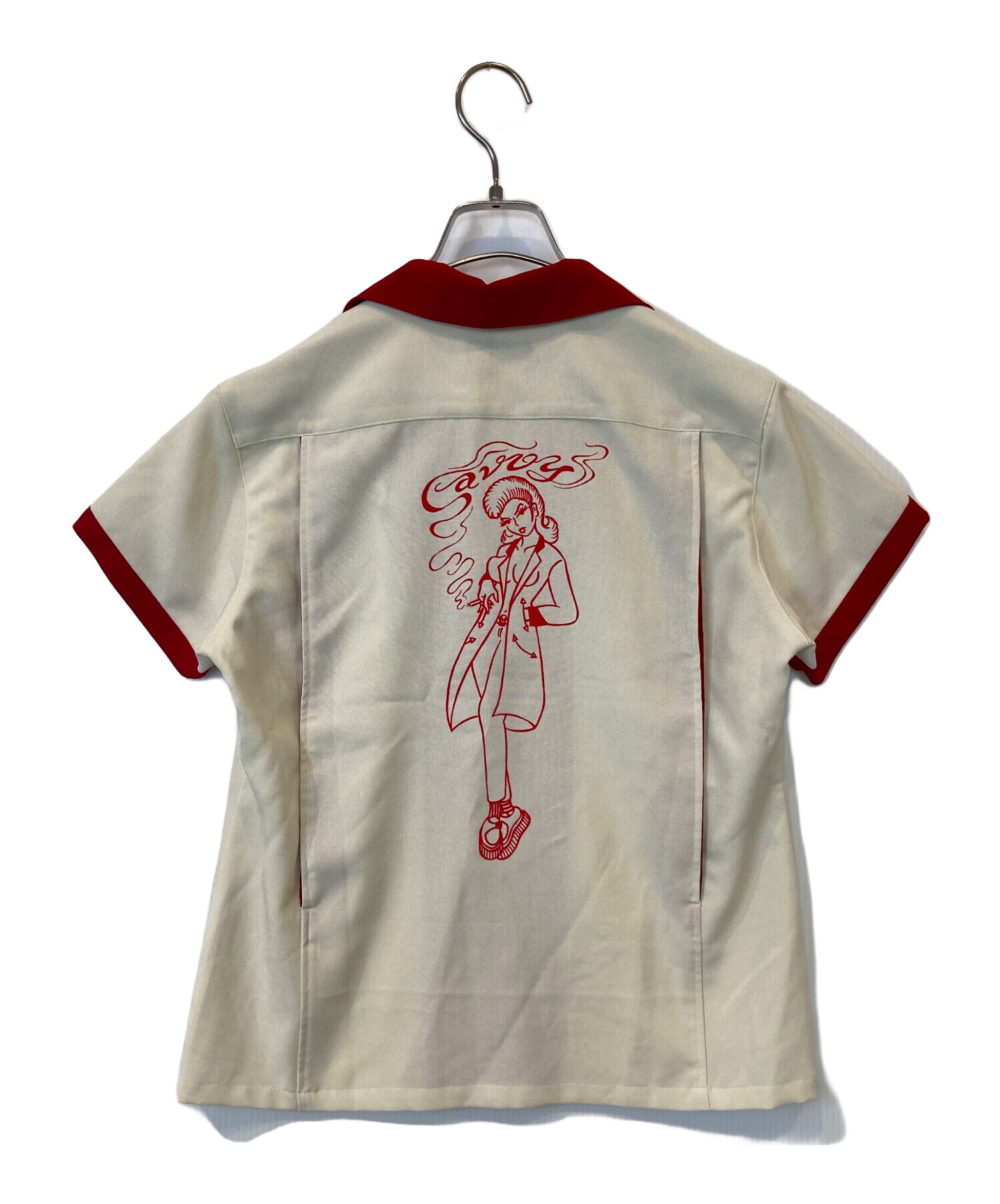 中古・古着通販】SAVOY (サボイ) ボーリングシャツ ベージュ サイズ:L 