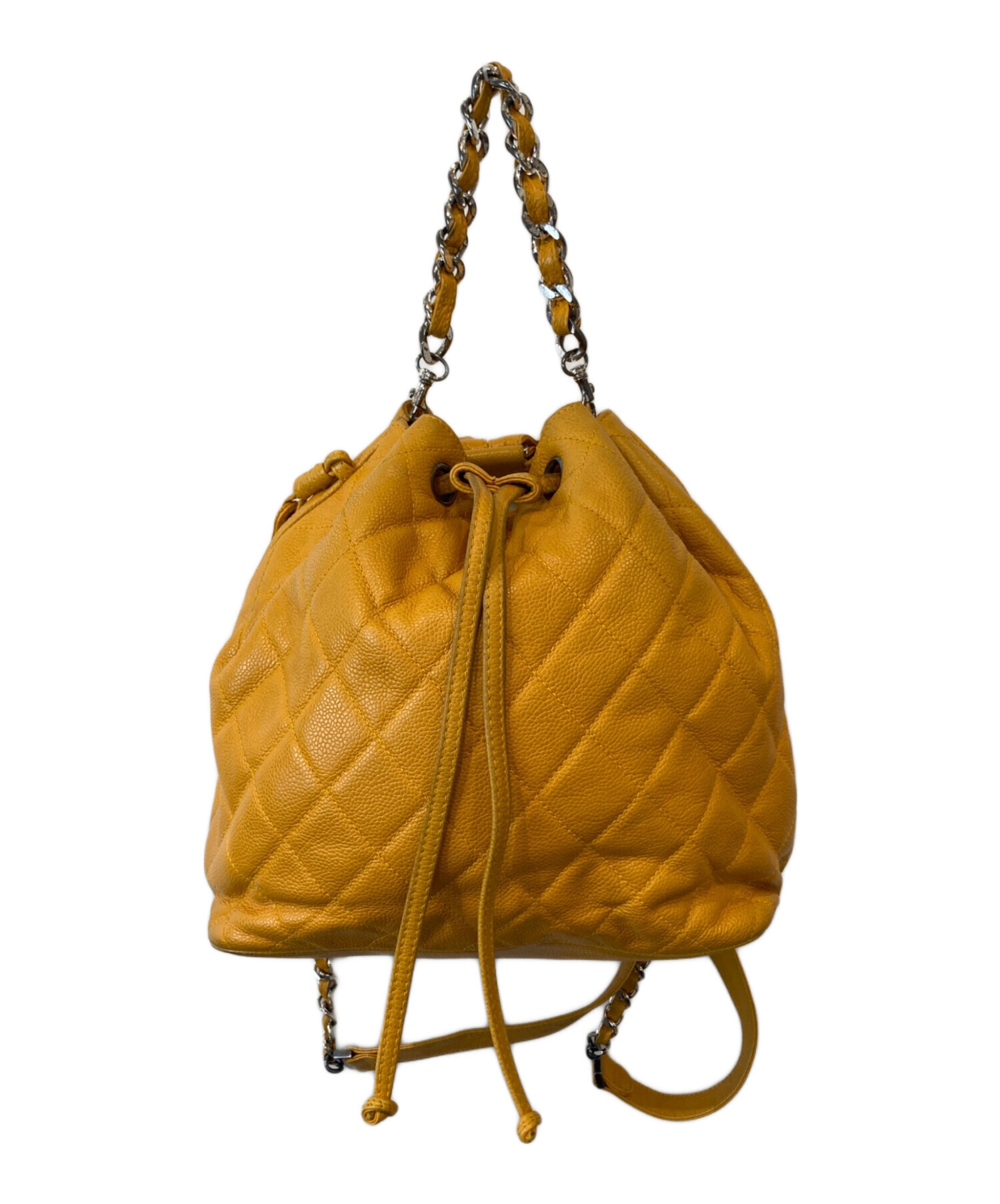 訳あり✨シャネル リュック ヴィンテージ マトラッセ バックパック イエロー 訳あり✨シャネル リュック ヴィンテージ マトラッセ バックパック